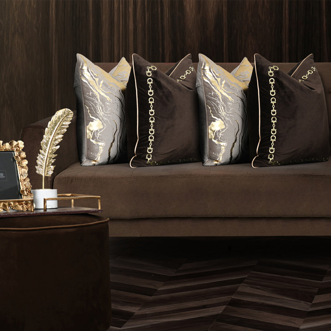 Euro Shams in Green- Velvet, 65 cm x 65 cm