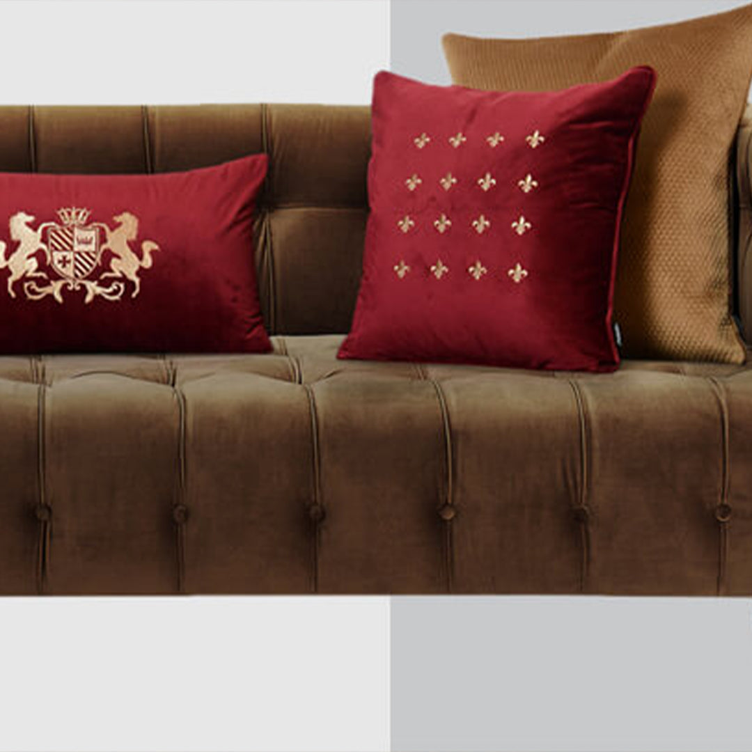 Decorative Cushions in Merlot- Velvet, 35 cm x 60 cm