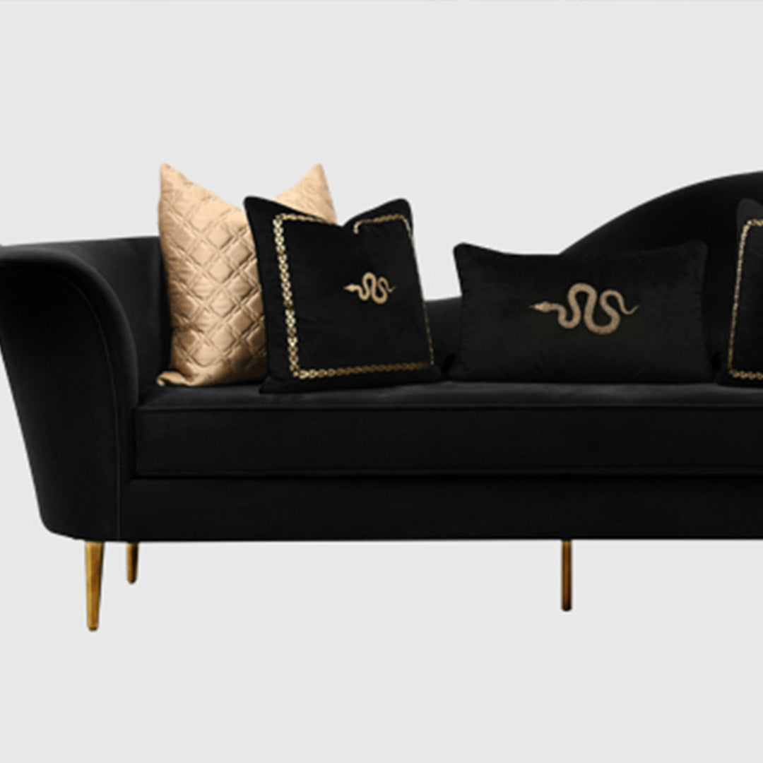 Decorative Cushions in Beige- Velvet, 35 cm x 60 cm