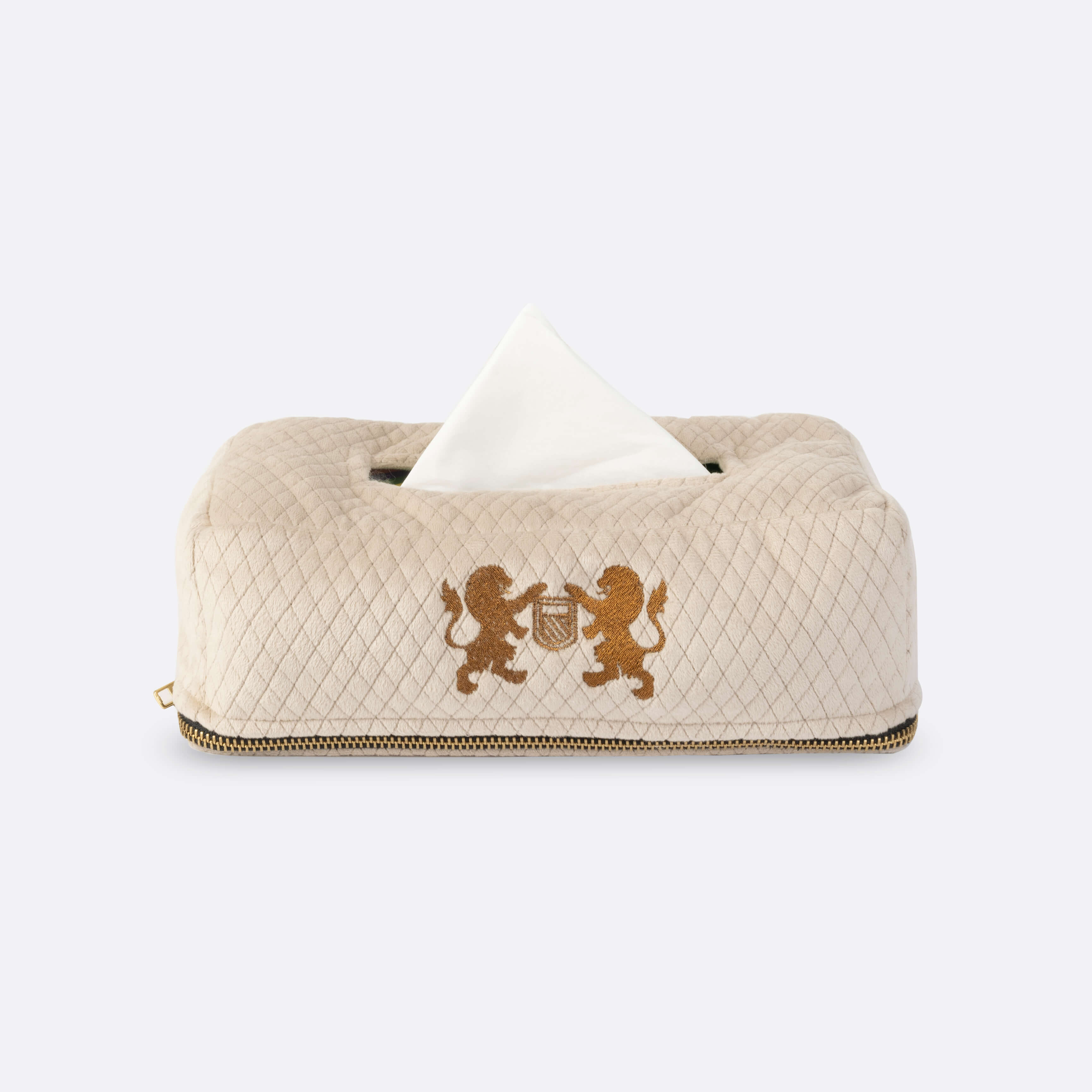 Beige Dynasty Luxe Tissue Box Cover