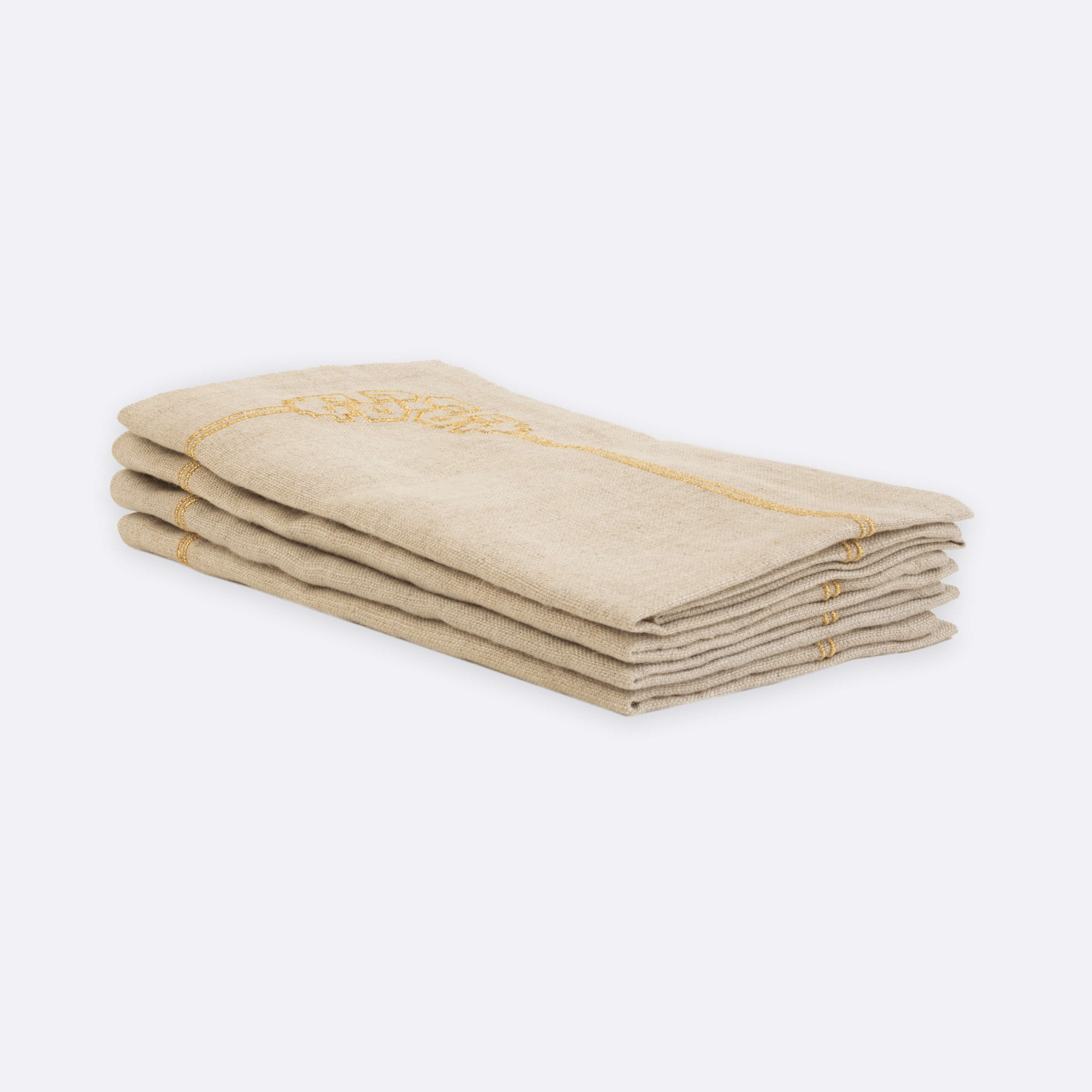 Beige Ebonite Napkin, Set of 4