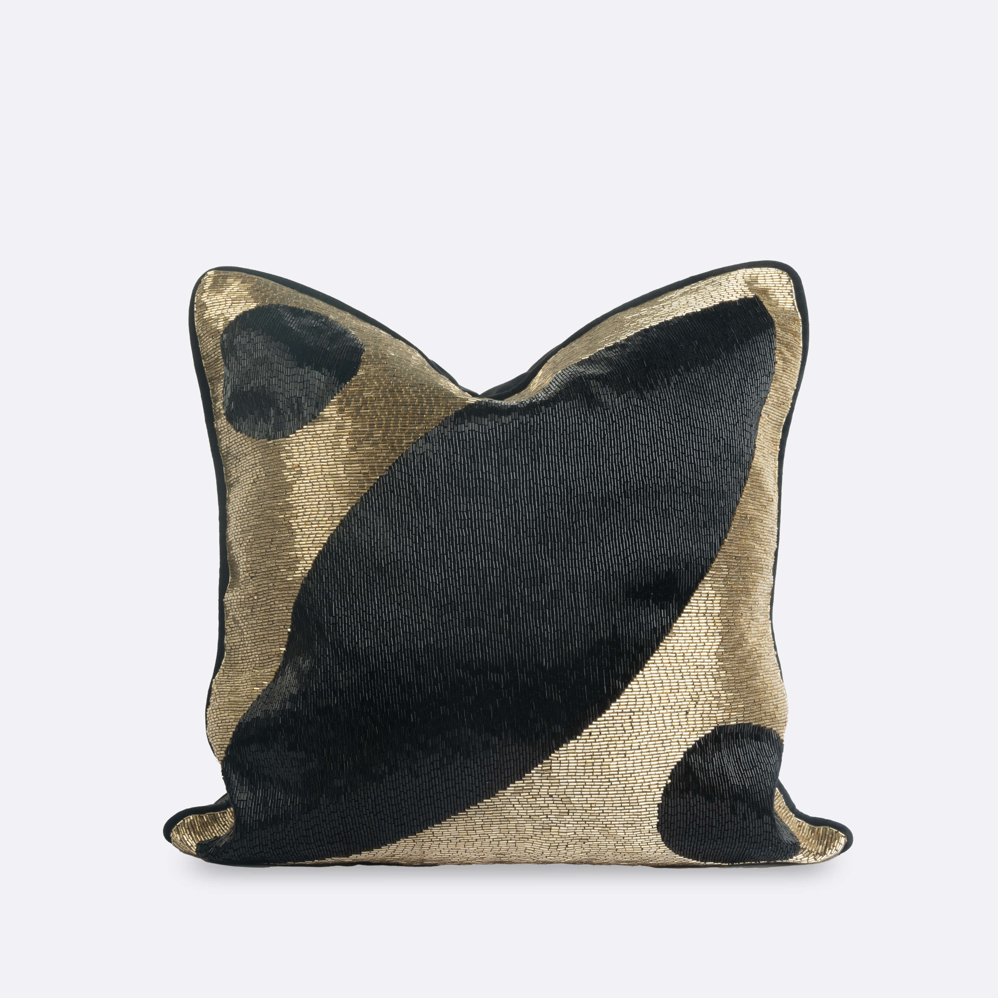 Decorative Cushions in Black- Polyester, 55 cm x 55 cm