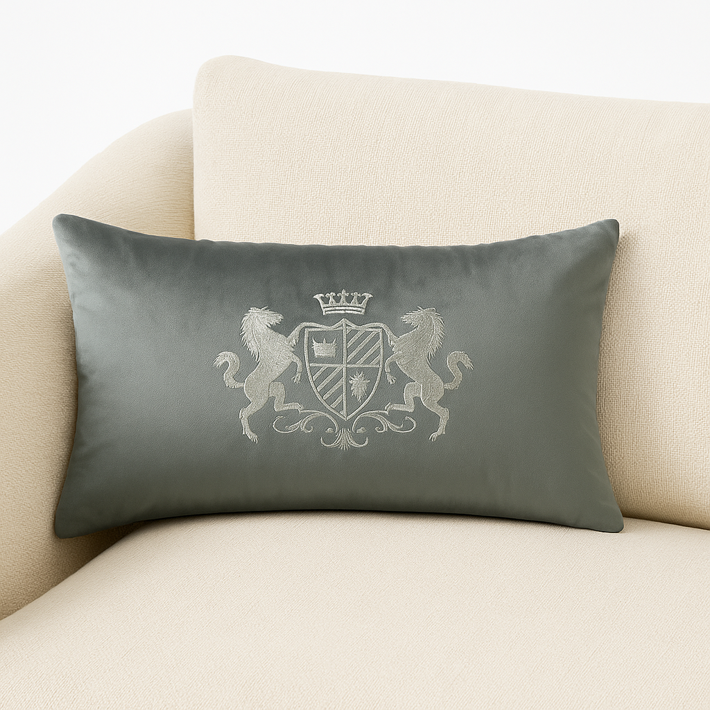 Decorative Cushions in Grey- Velvet, 45 cm x 45 cm