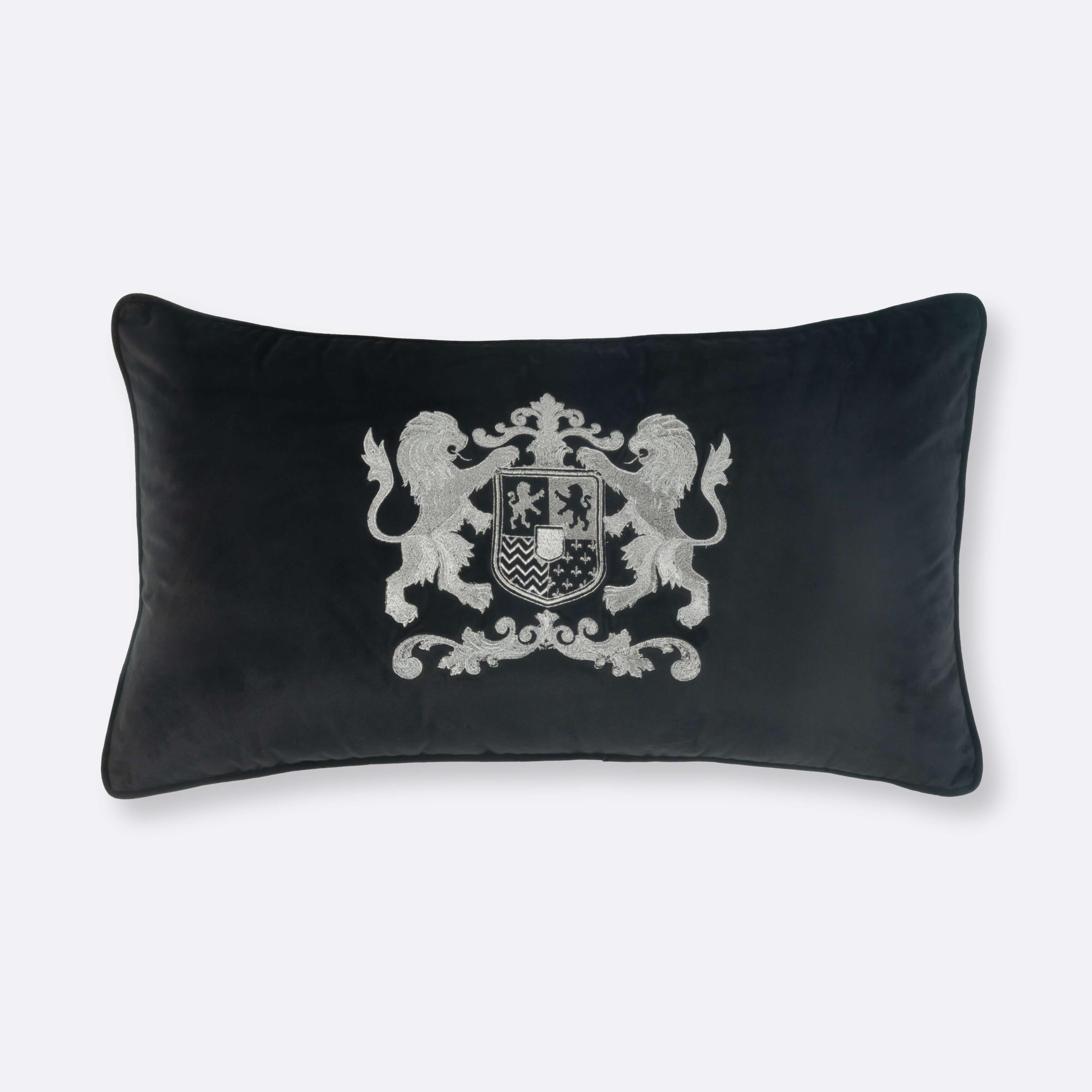 Decorative Cushions in Green- Velvet, 35 cm x 60 cm