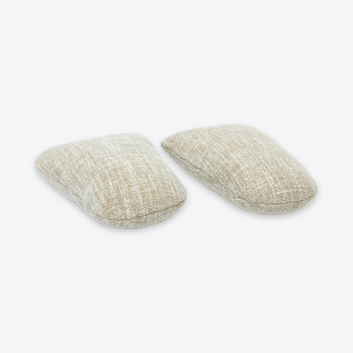 Linen blend shoe shapers in ecru, second angle, EU 40 to 44