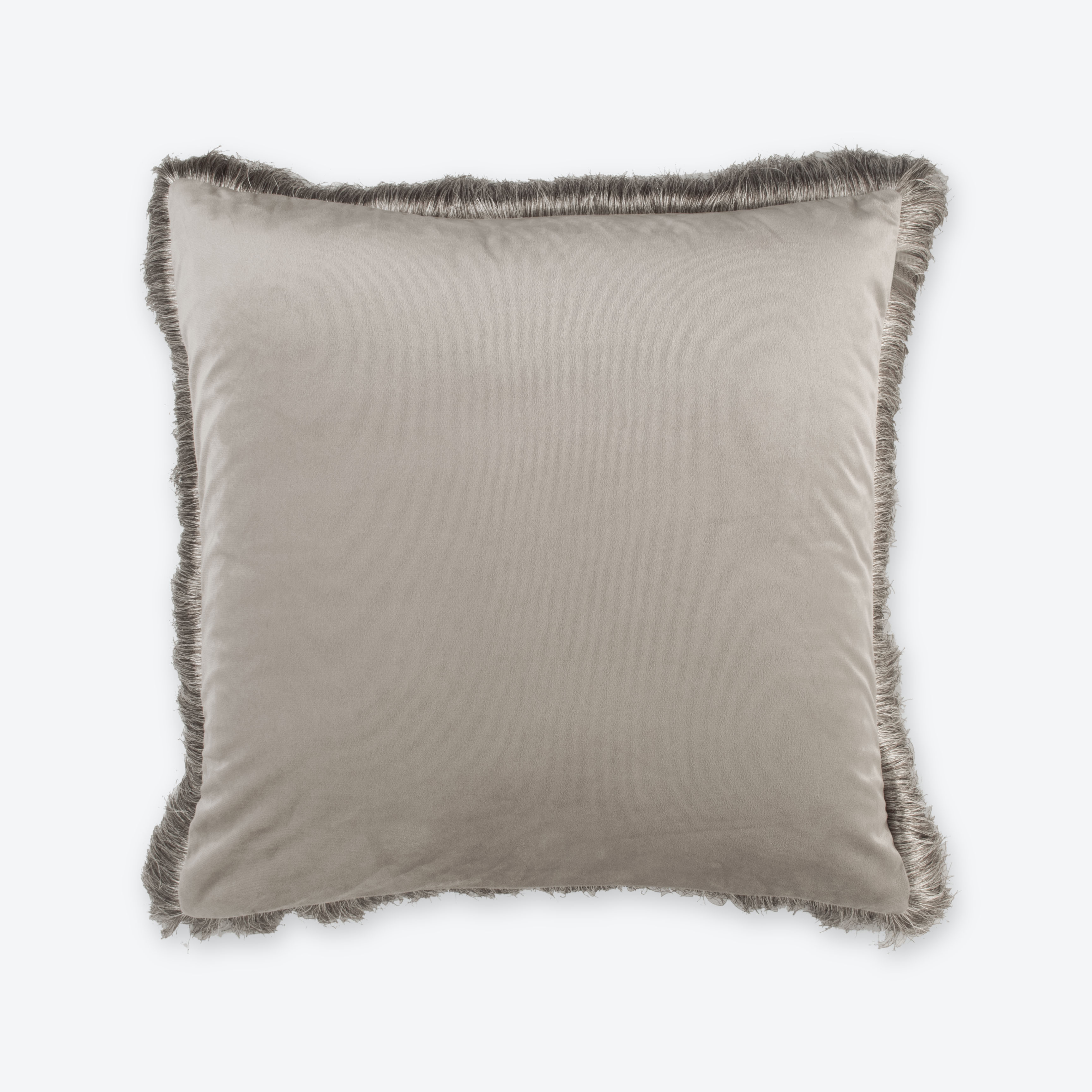 Decorative Cushions in Beige- Velvet, 55 cm x 55 cm