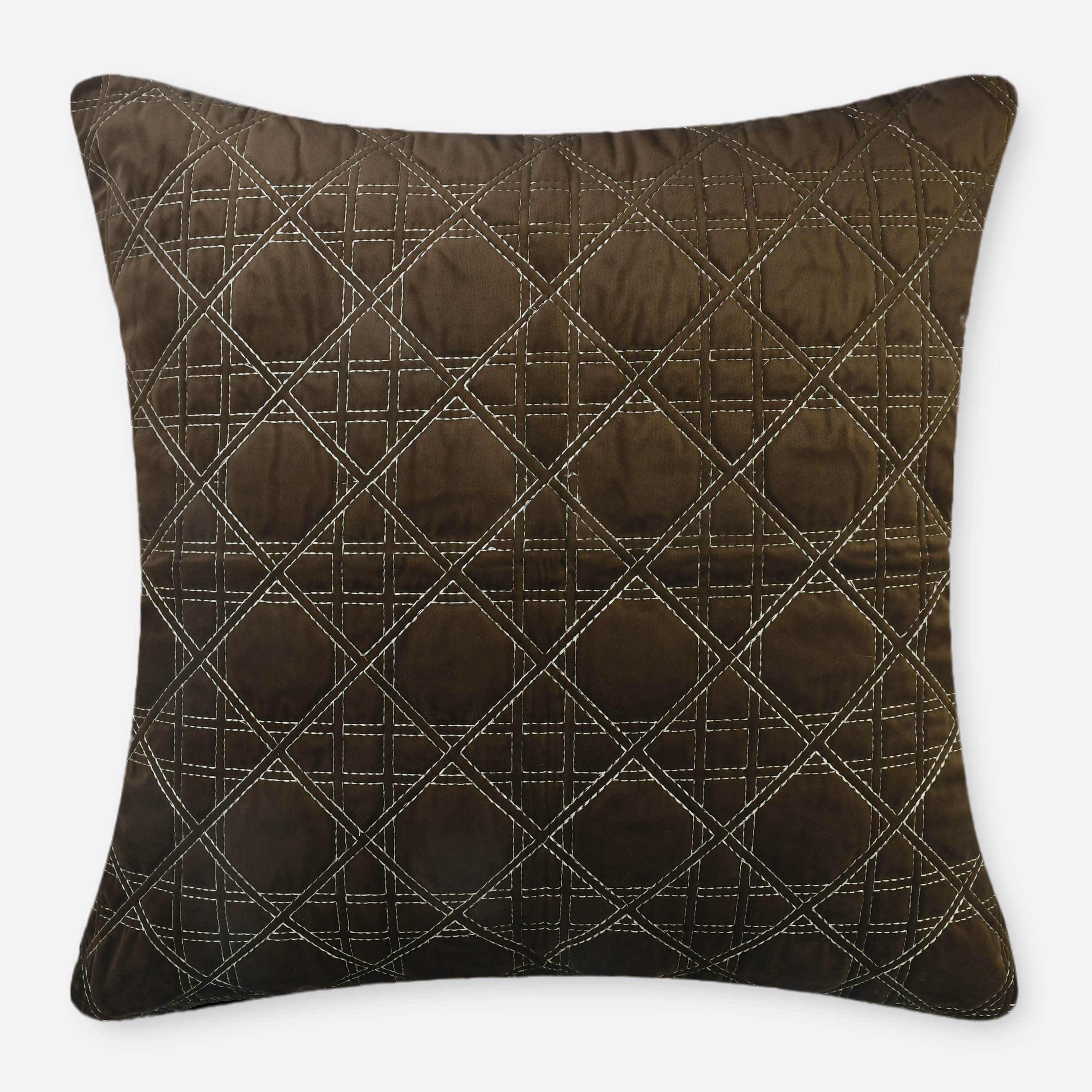 Decorative Cushions in Caramel- Velvet, 55 cm x 55 cm