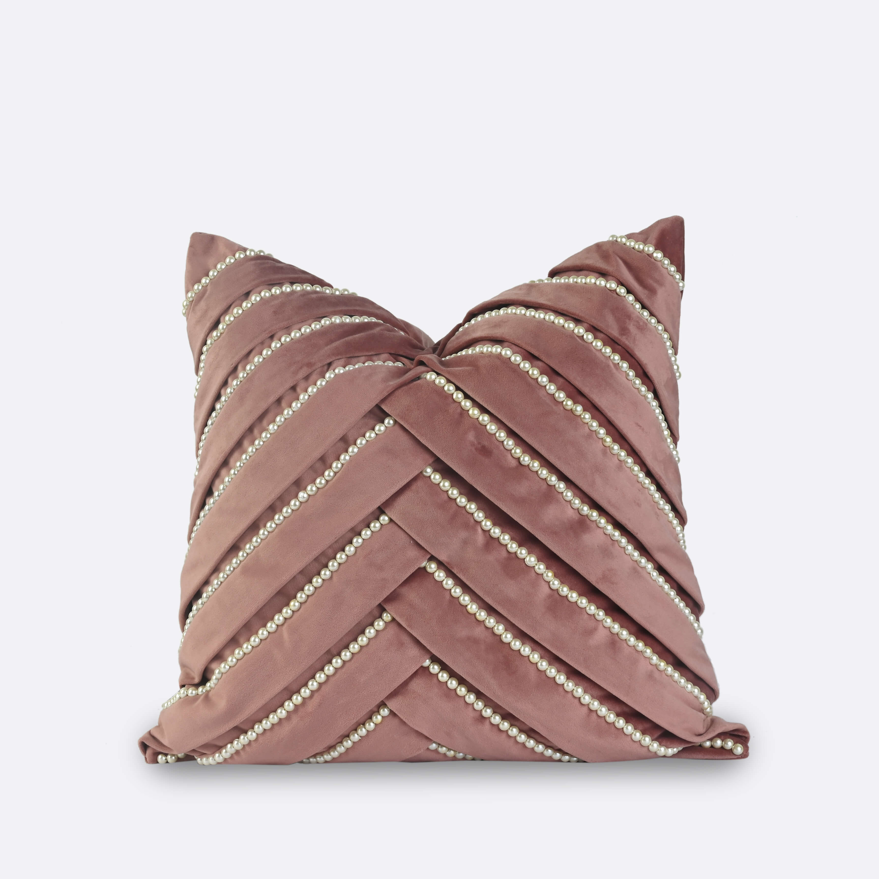 Decorative Cushions in Caramel- Velvet, 45 cm x 45 cm