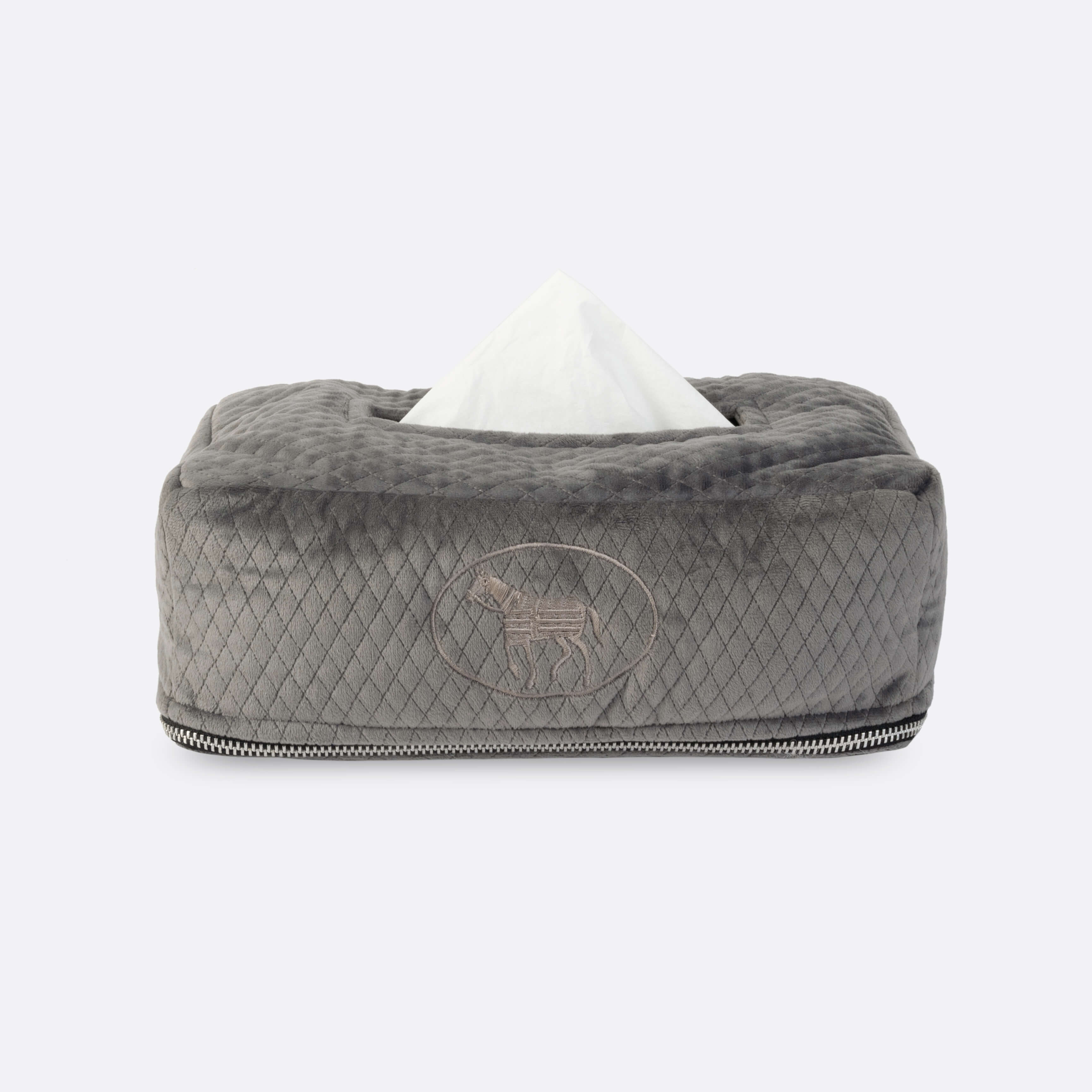 Grey Stallion Luxe Tissue Box Cover