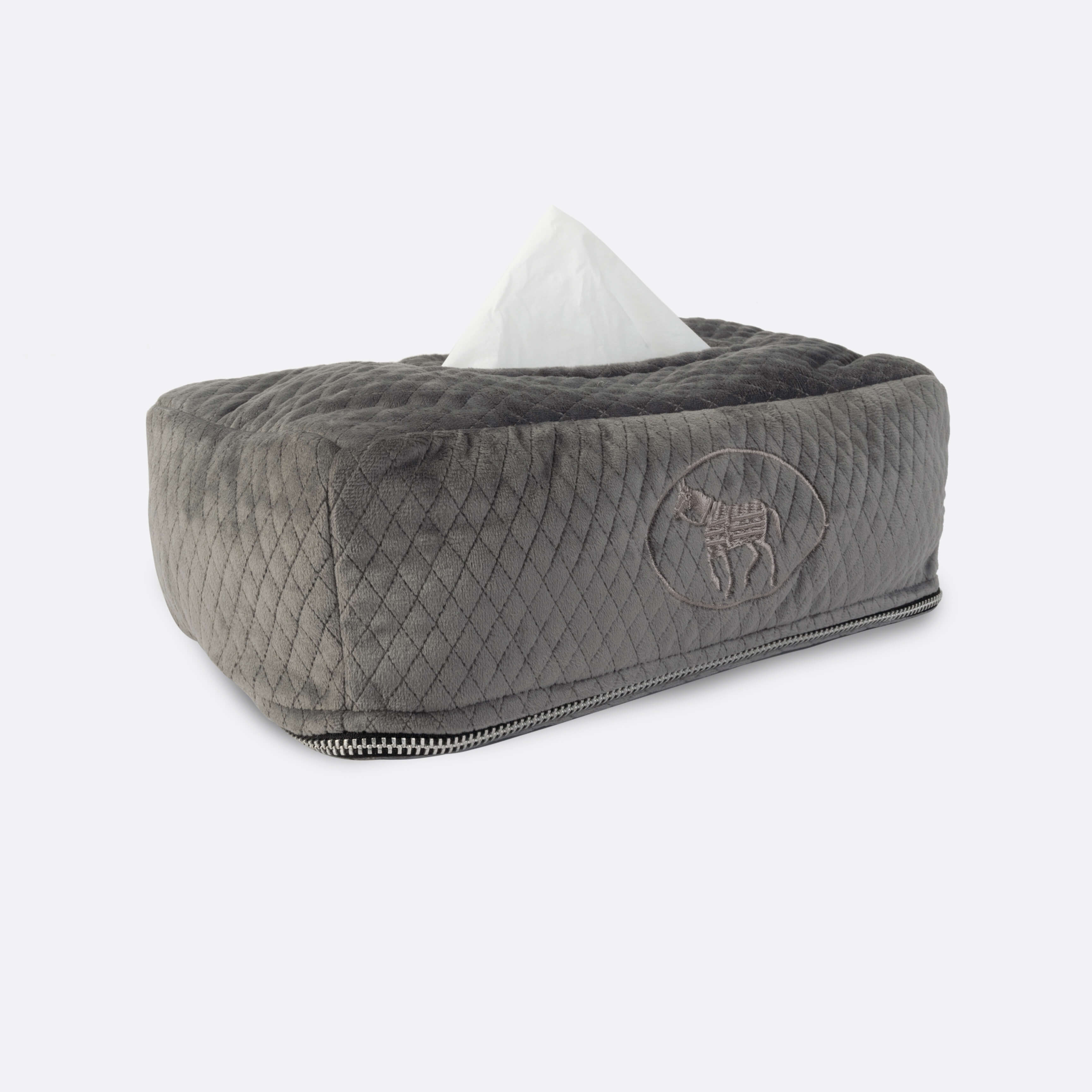 Storage & Covers in Beige- Velvet, 26 x 12 x 7 cm