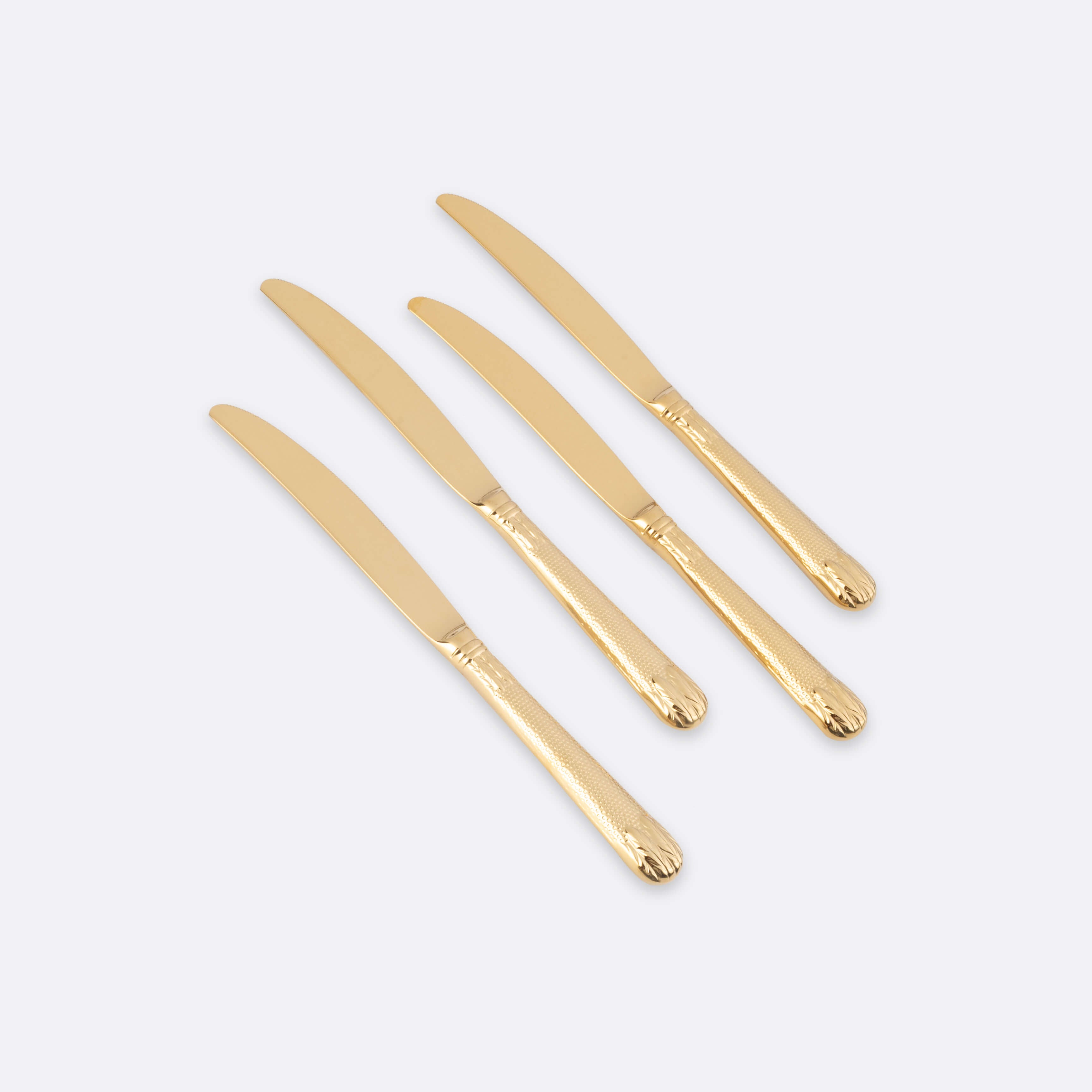 Leaf Gold Table Knife , Set of 4