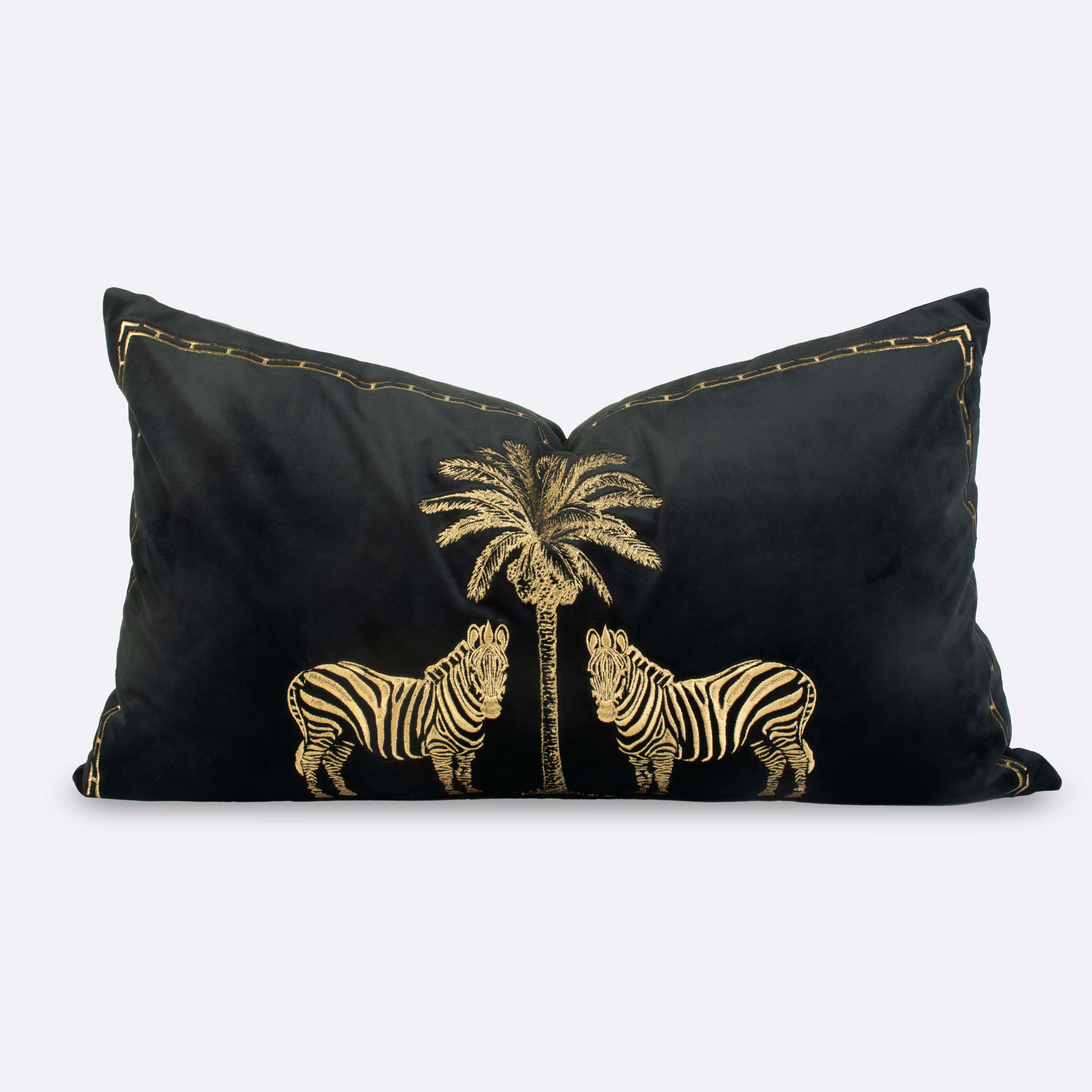 Decorative Cushions in Green- Velvet, 55 cm x 55 cm