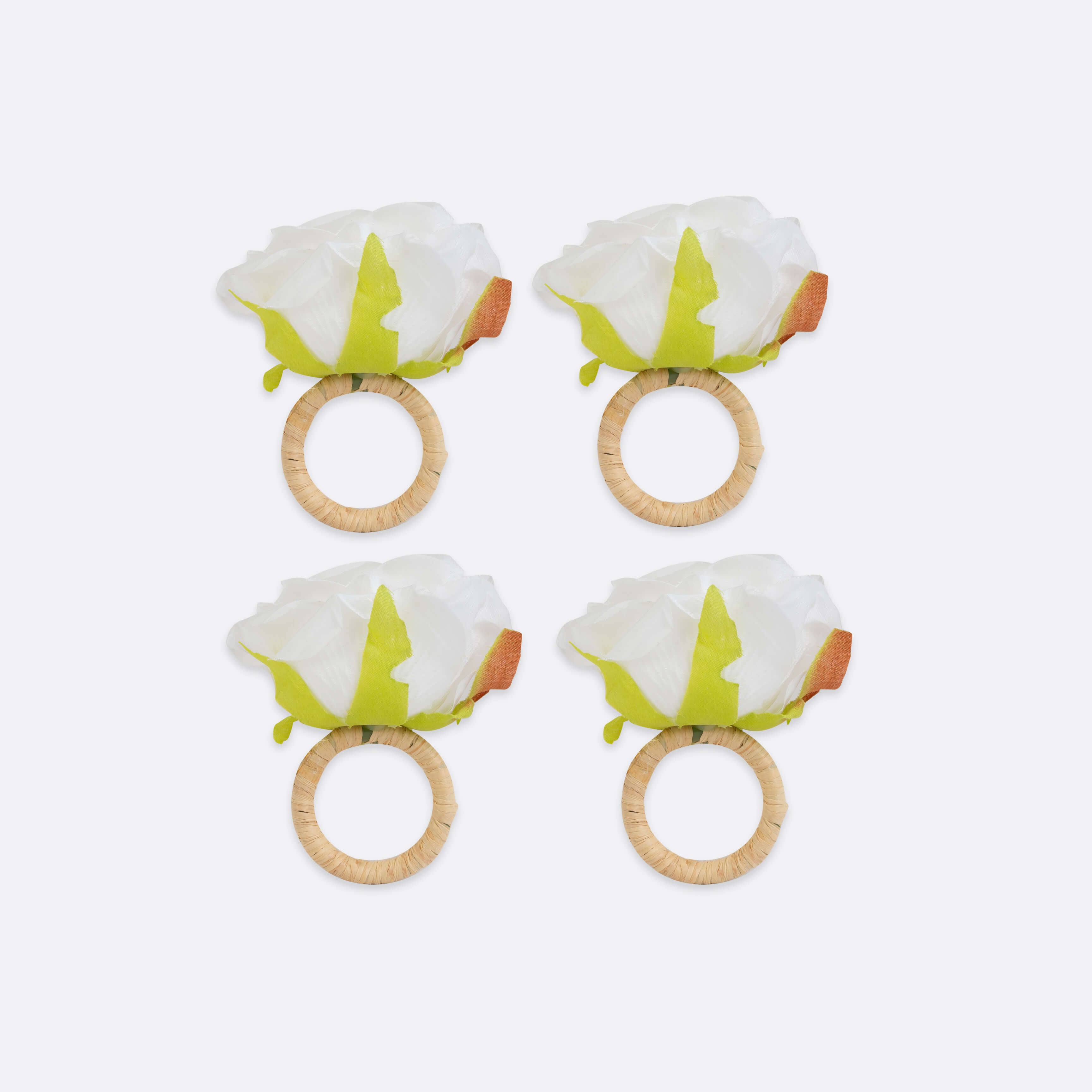 Floral Napkin Ring,Set of 4