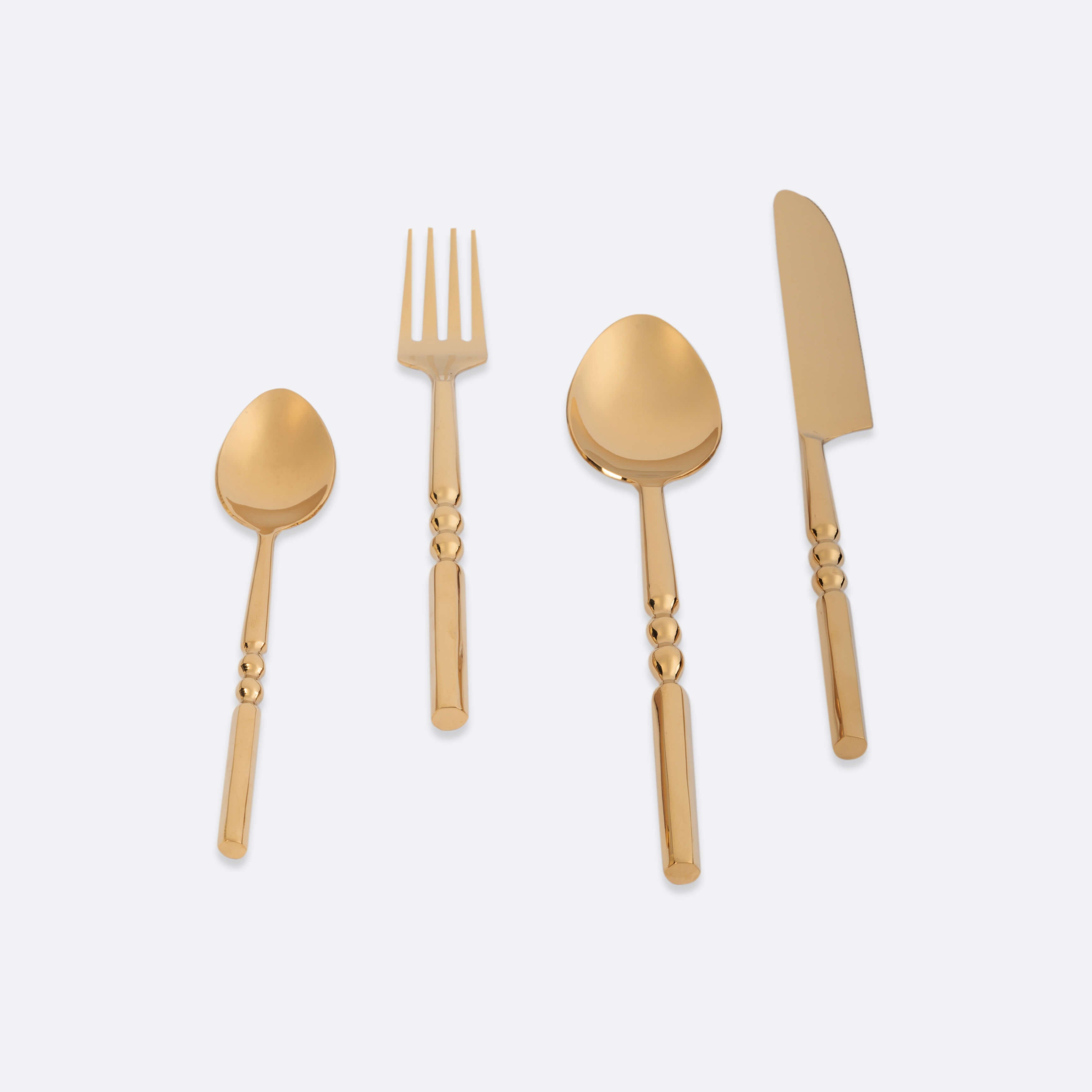 Cutlery in Gold- Stainless Steel, Standard Size