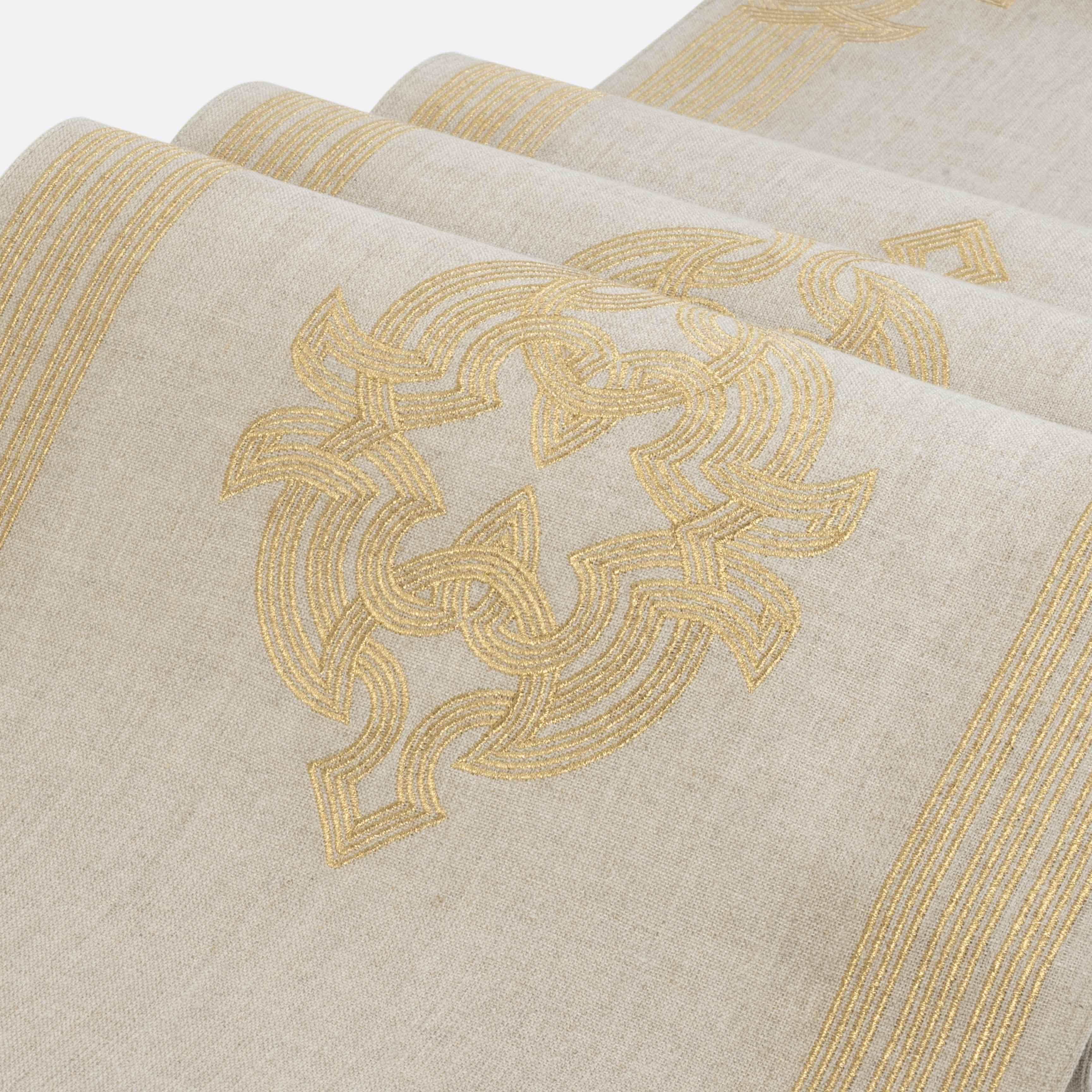 Placemats & Runners in Beige- Cotton Blend, 40 cm x 40 cm