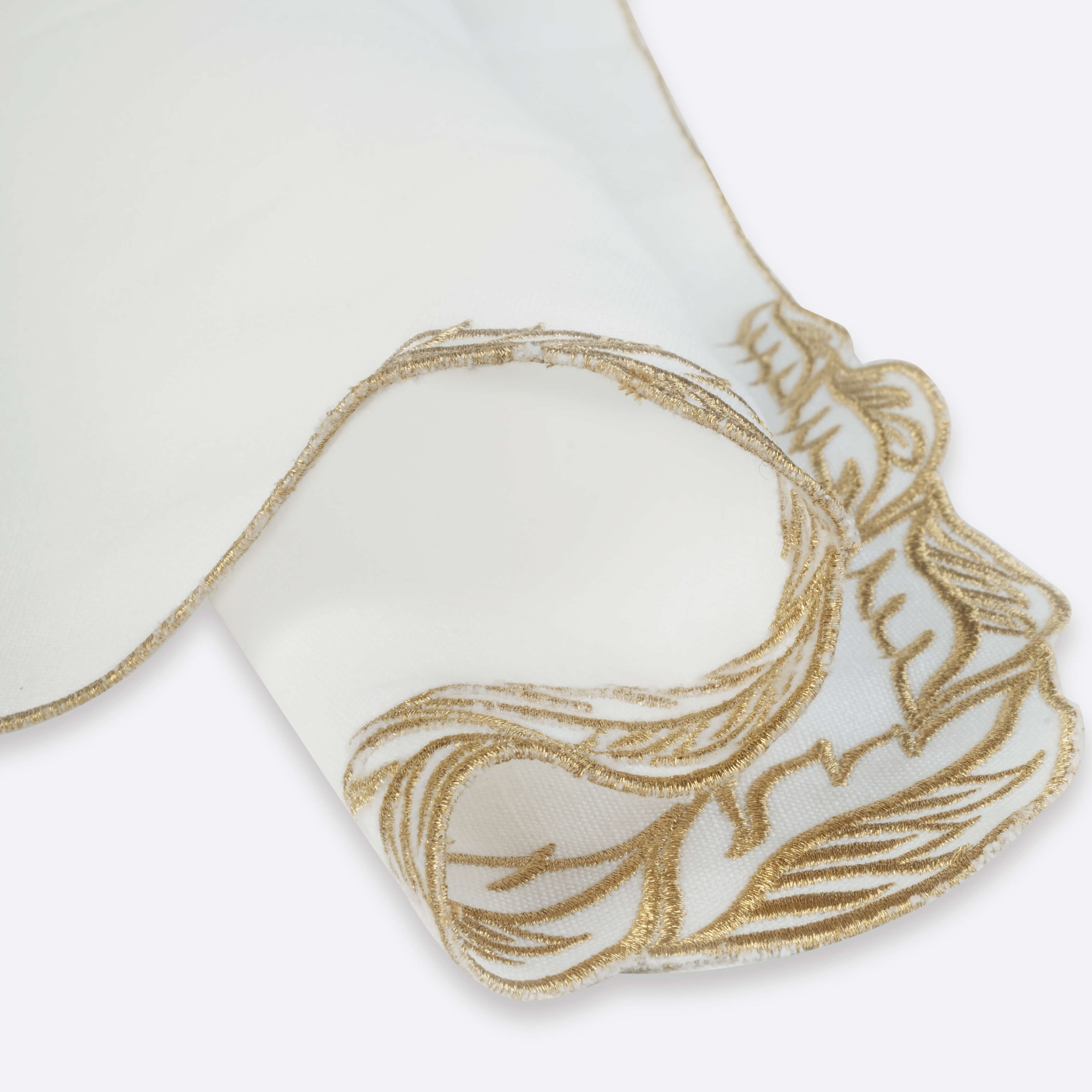 Napkins & Napkin Rings in White- Cotton, 45 cm x 45 cm