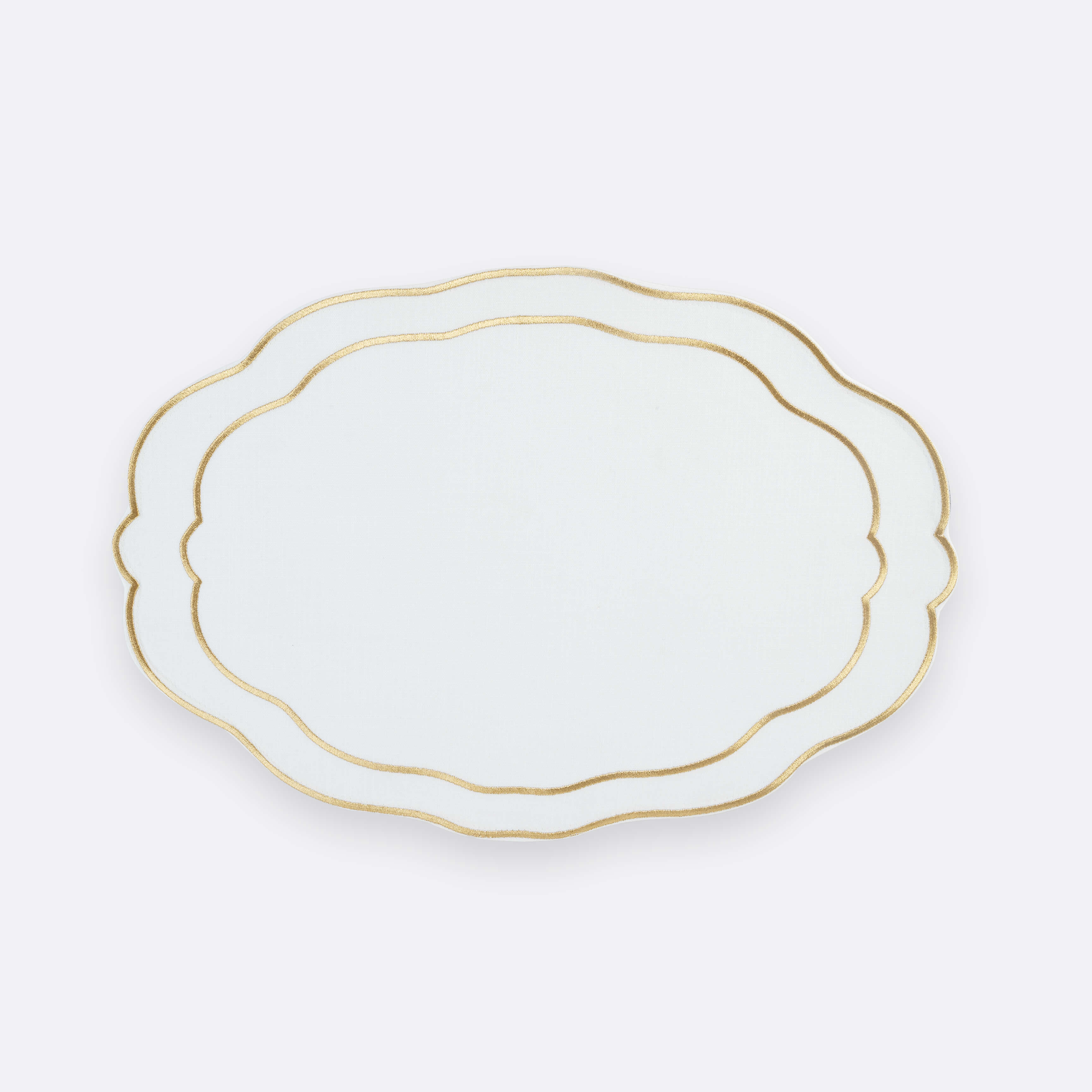 White Scallop Placemat, Set of 2