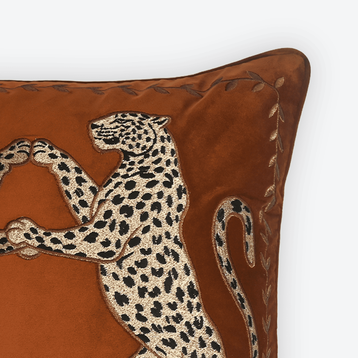 Amber Panthera Cushion Cover, close-up