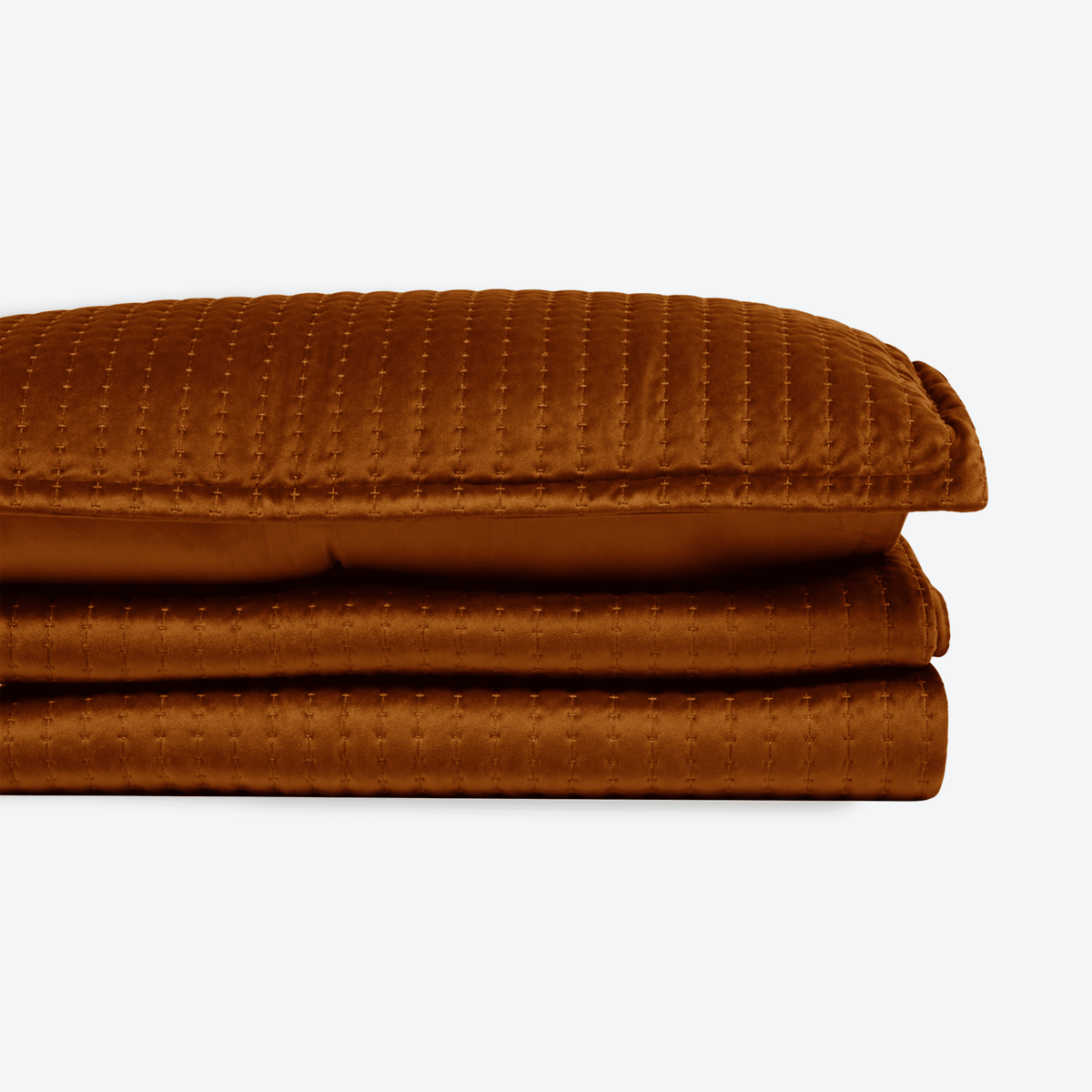 Amber Softstone Velvet Bedspread, folded