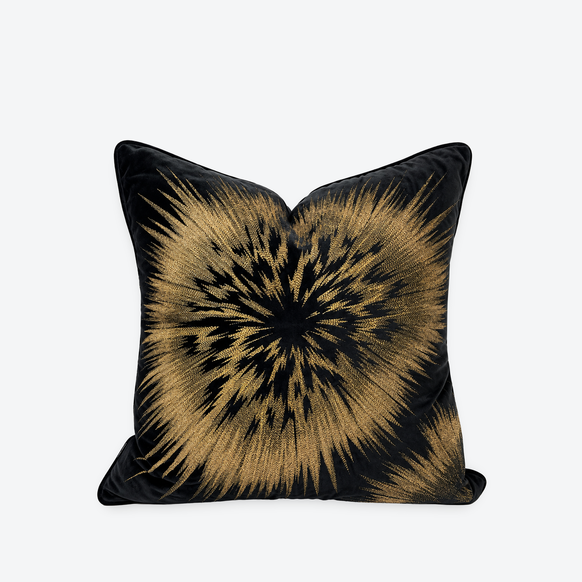 Black Gilded Sun Cushion Cover, view 3