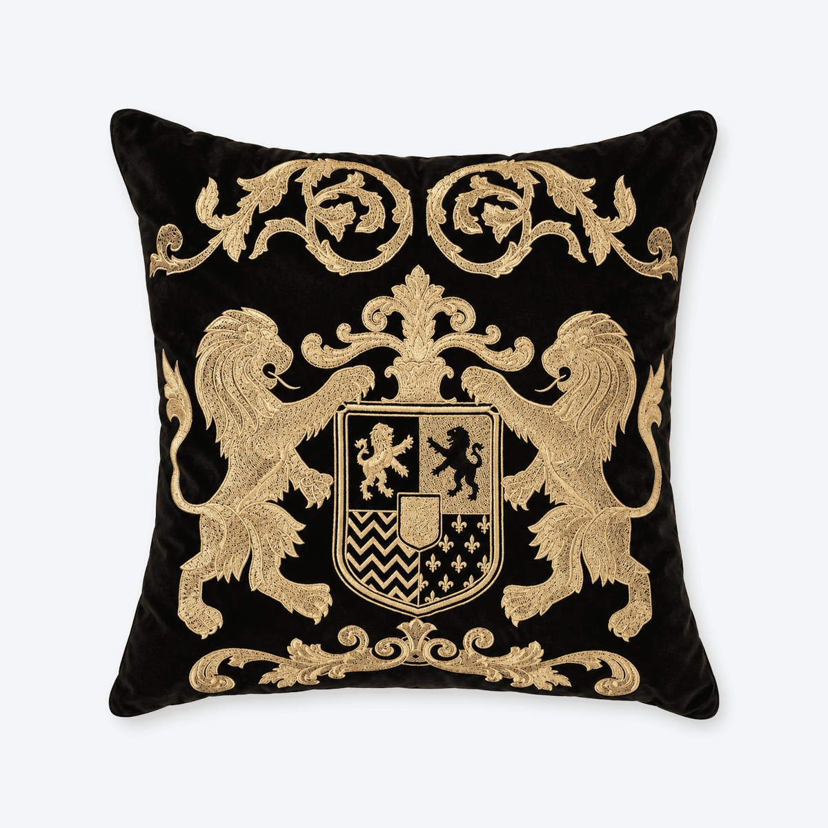 Black & Gold Dynasty Cushion Cover