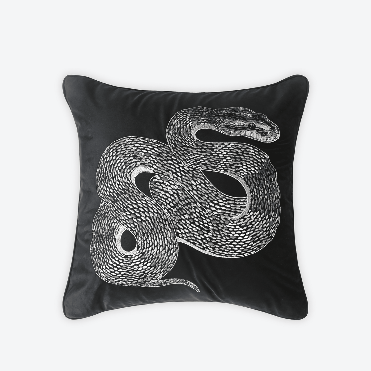 Black Python Cushion Cover