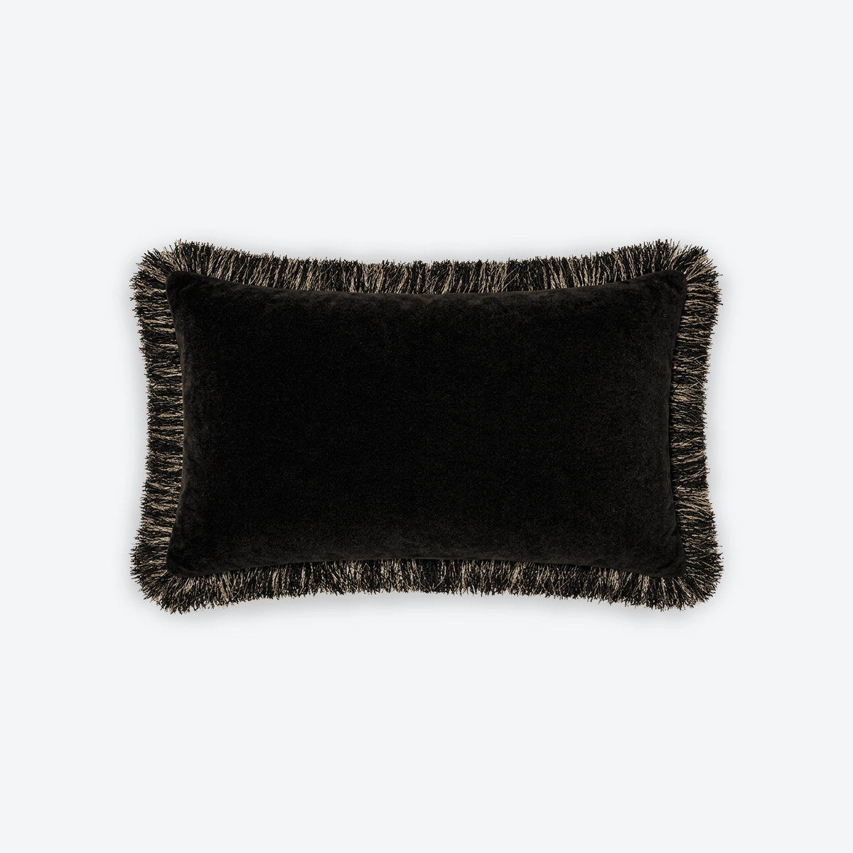 Black Soiree Lumbar Cushion Cover