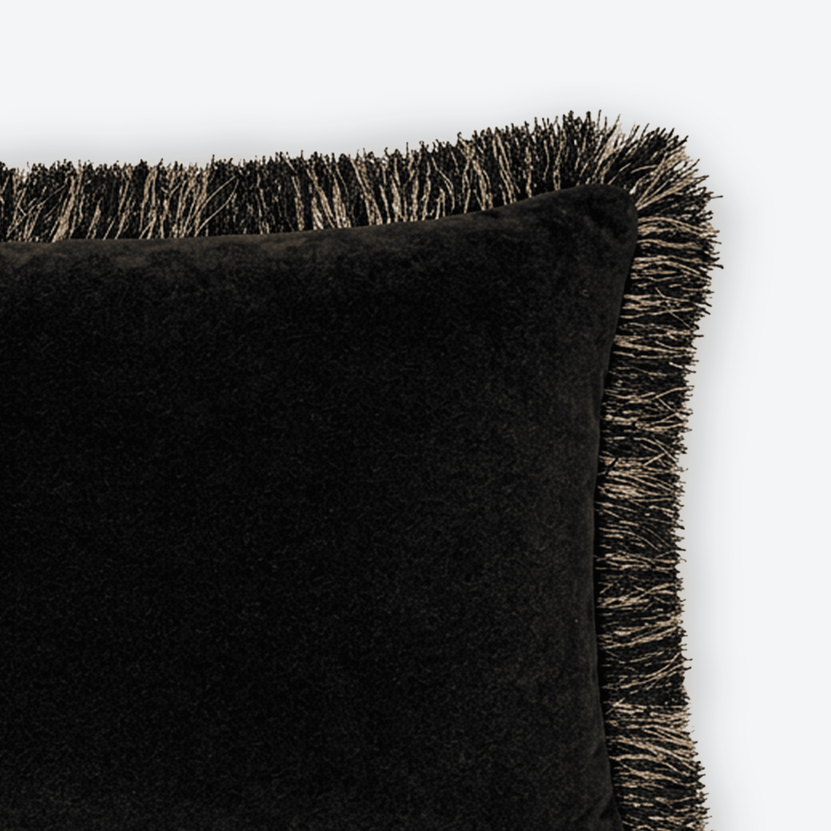 Black Soiree Lumbar Cushion Cover