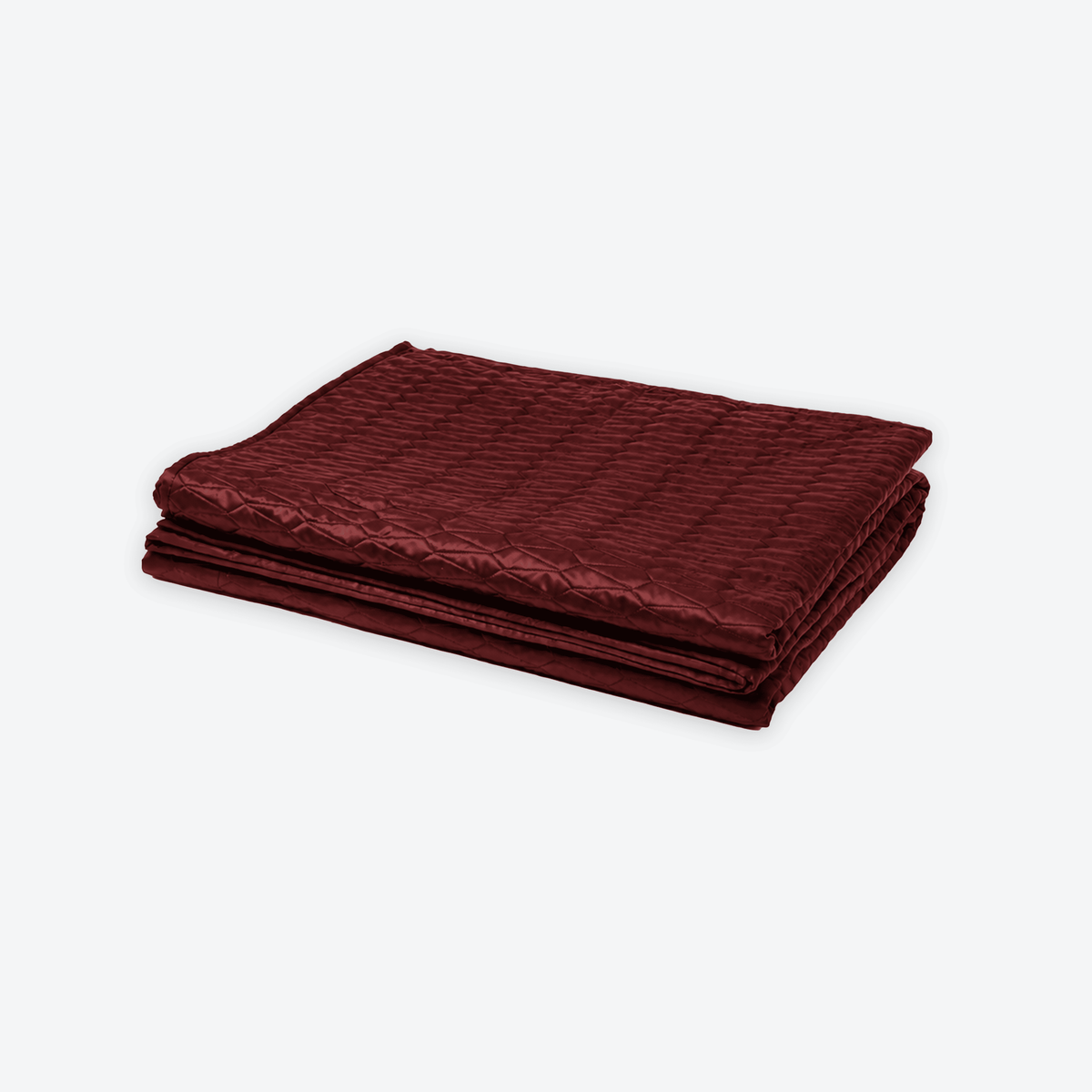 Burgundy Monaco Bedspread, folded