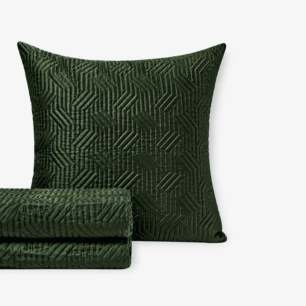 Green Athena Bedspread with matching Euro sham