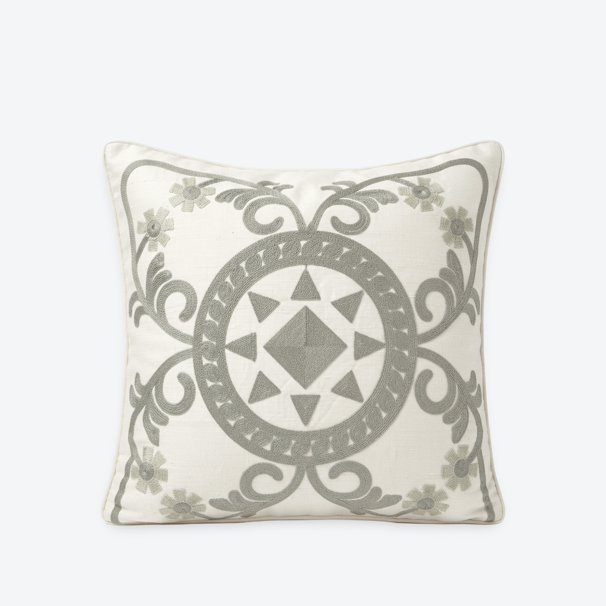 Ivory Capri Medallion Cushion Cover