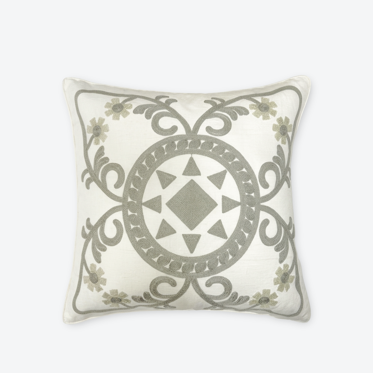 Ivory Capri Medallion Cushion Cover, view 2