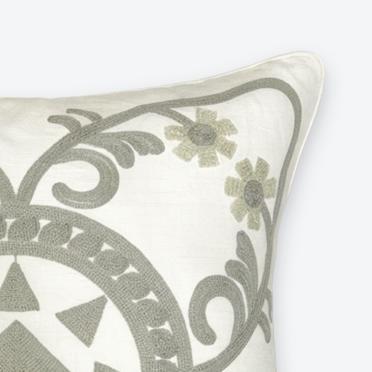 Ivory Capri Medallion Cushion Cover, view 3