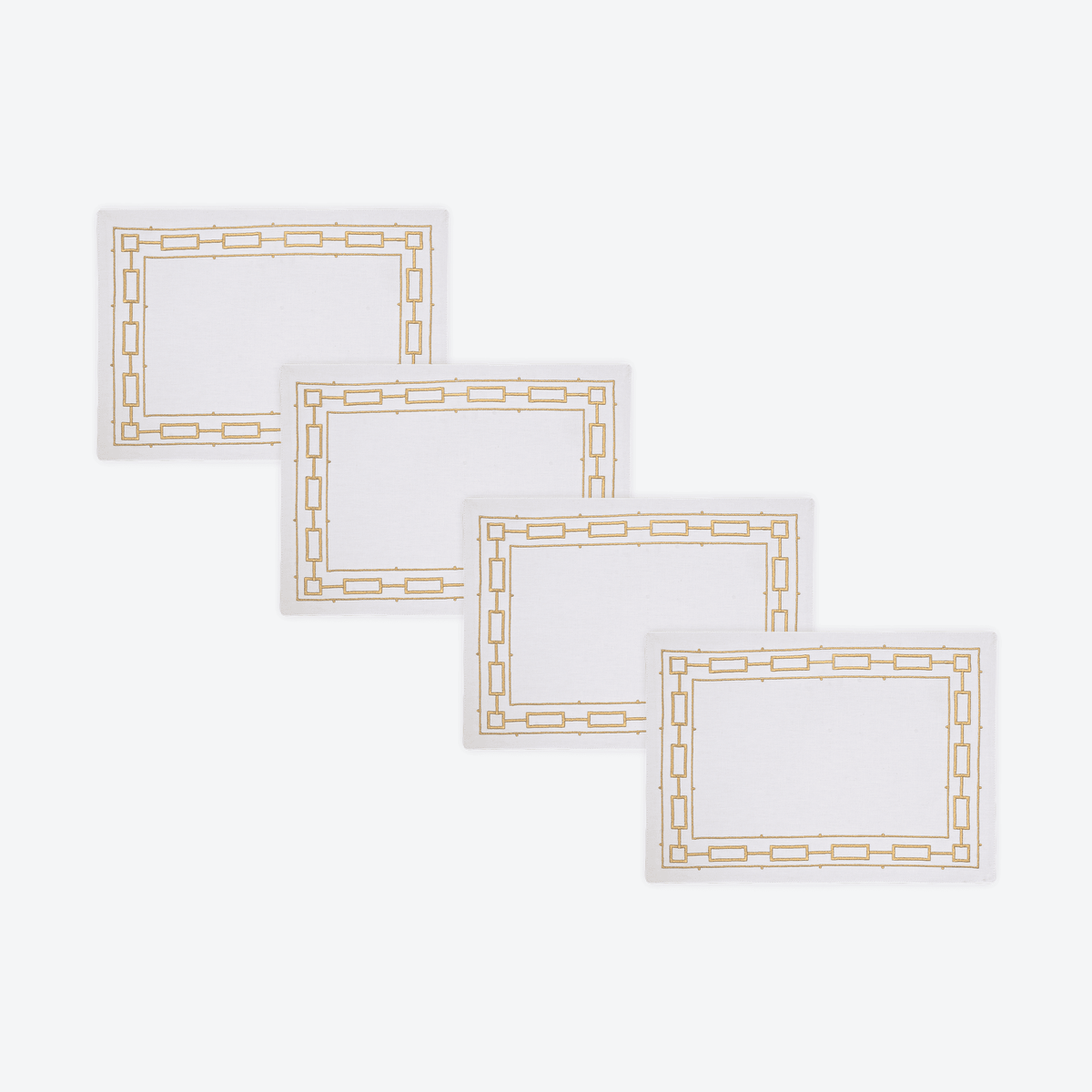 Ivory Majestic Link Placemat, Set of 4, full set
