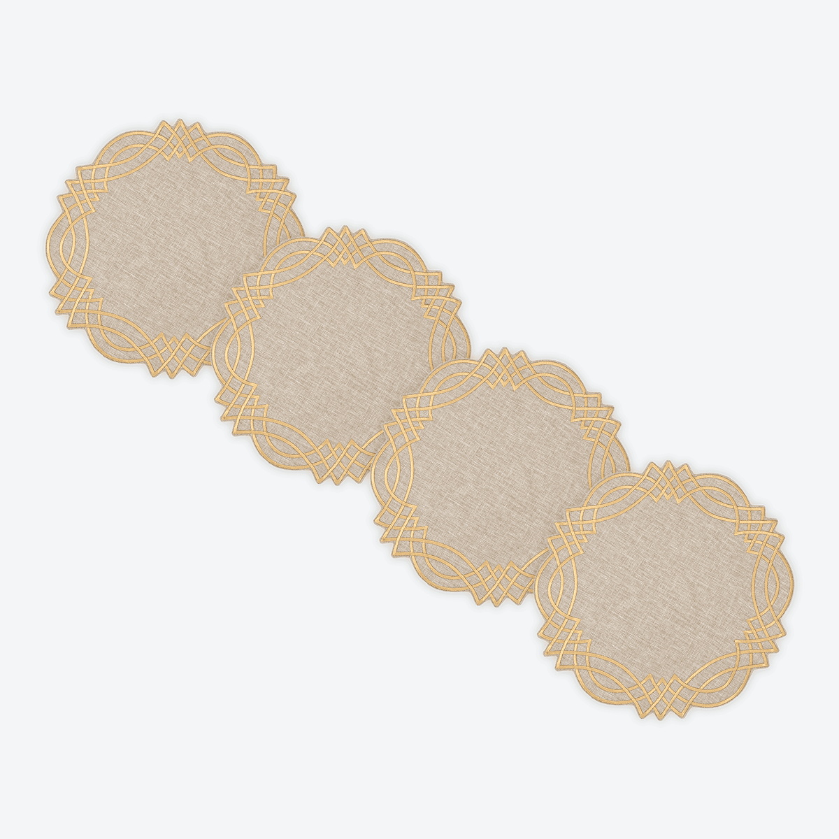 Natural Celestine Placemat, Set of 4, full set