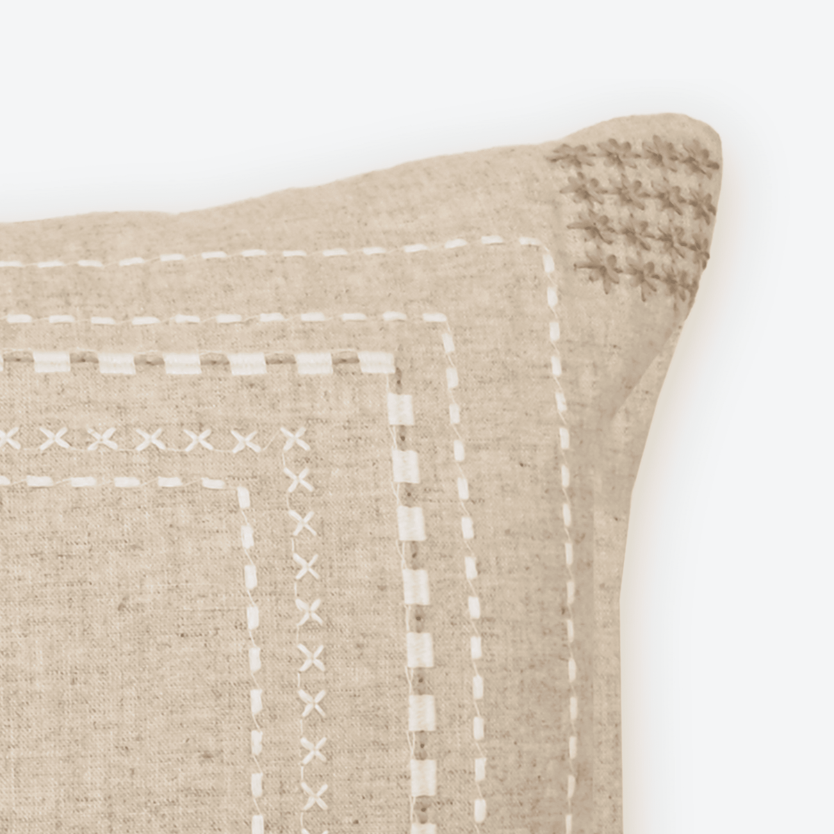 Natural Strata Lumbar Cushion Cover, close-up