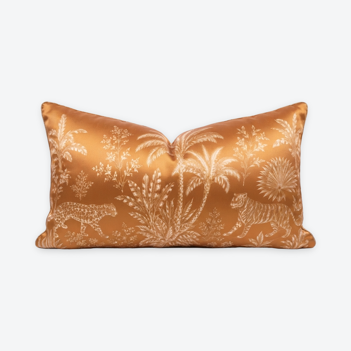 Ochre Jardin Palm Lumbar Cushion Cover, view 2