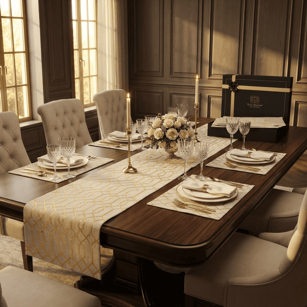 The Table Runner Set, Beige Gatsby, gift hamper, second view