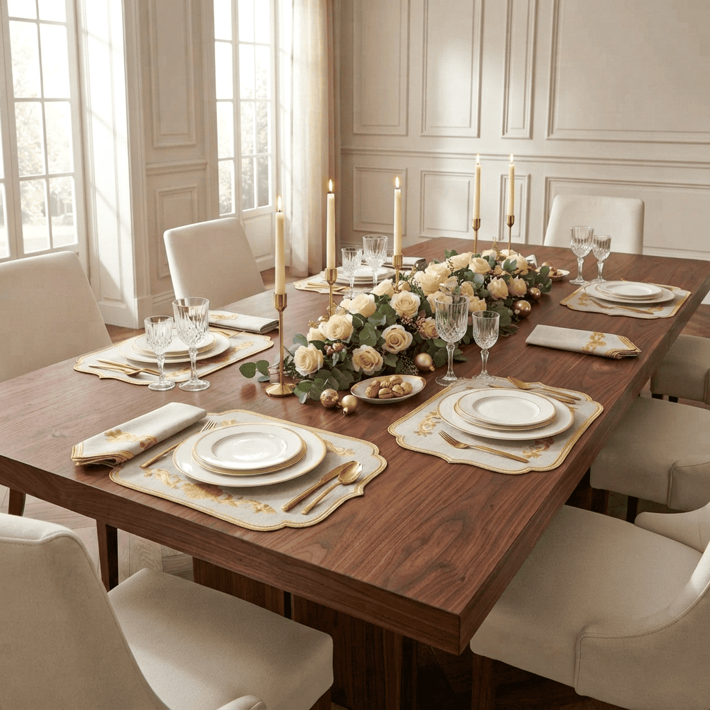 The Table Runner Set, Beige Regal, gift hamper, second view