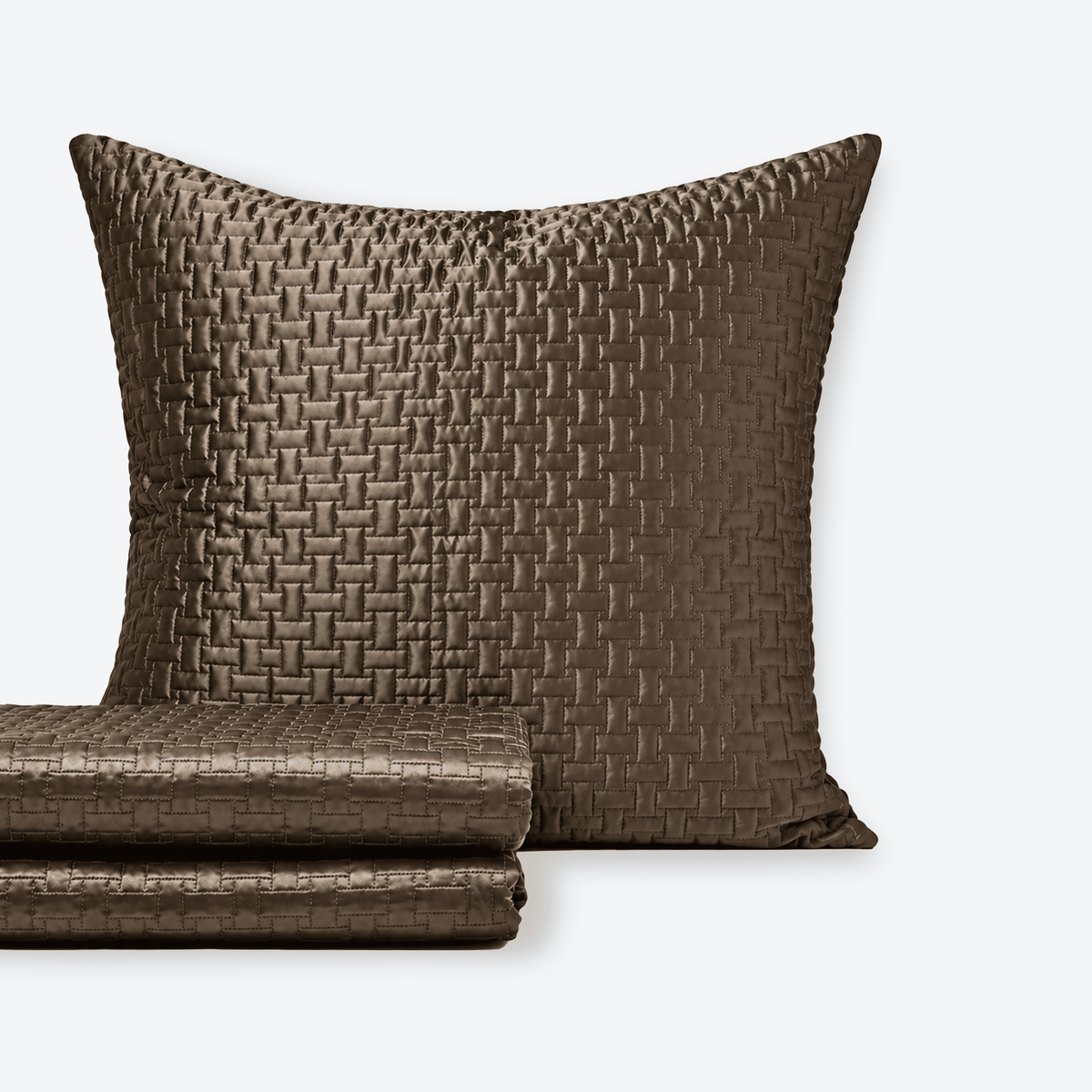 Taupe Riviera Bedspread with matching Euro sham