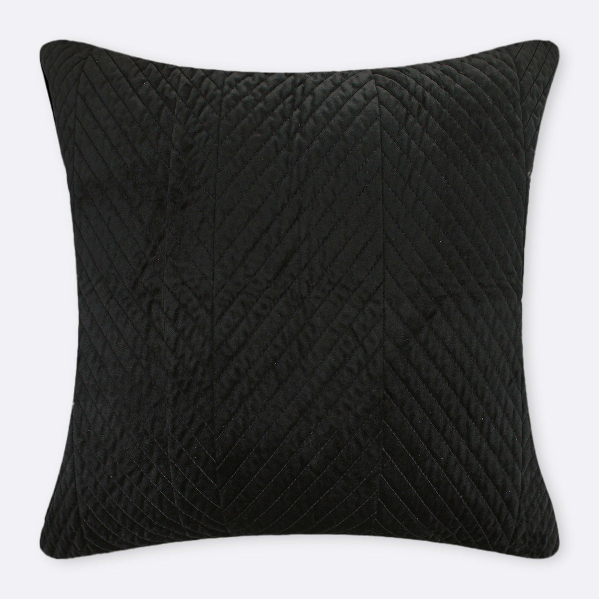 Black Herringbone Sham