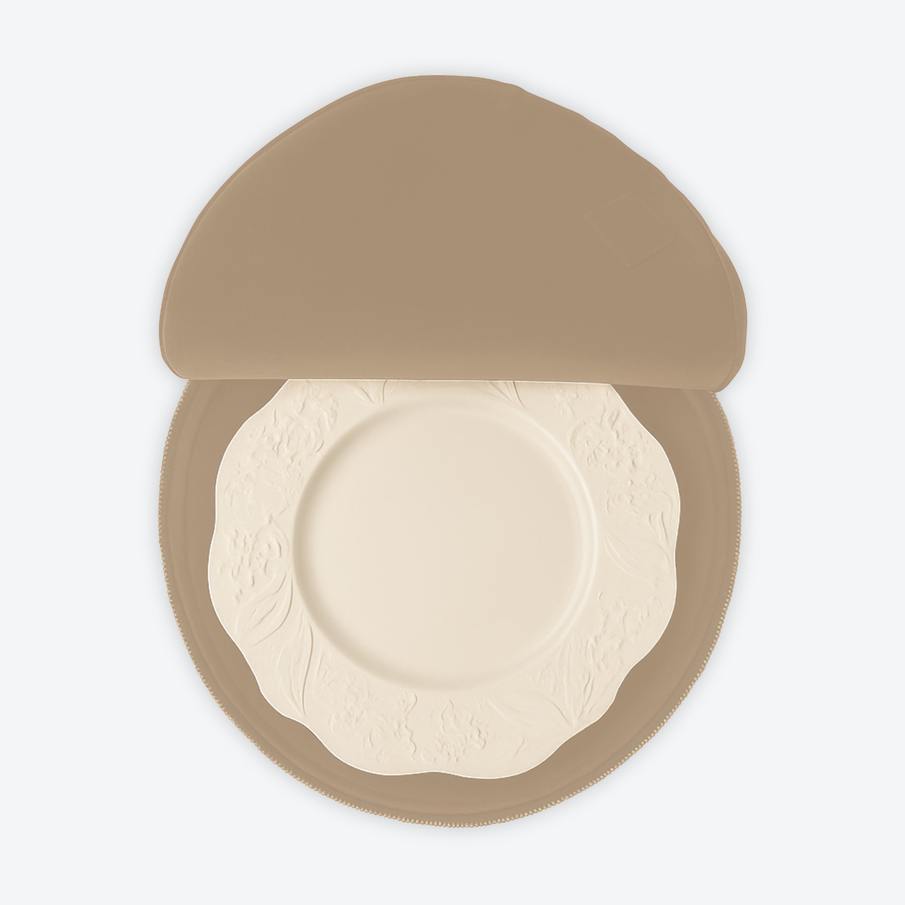 Beige Luxe Platter Cover , Round