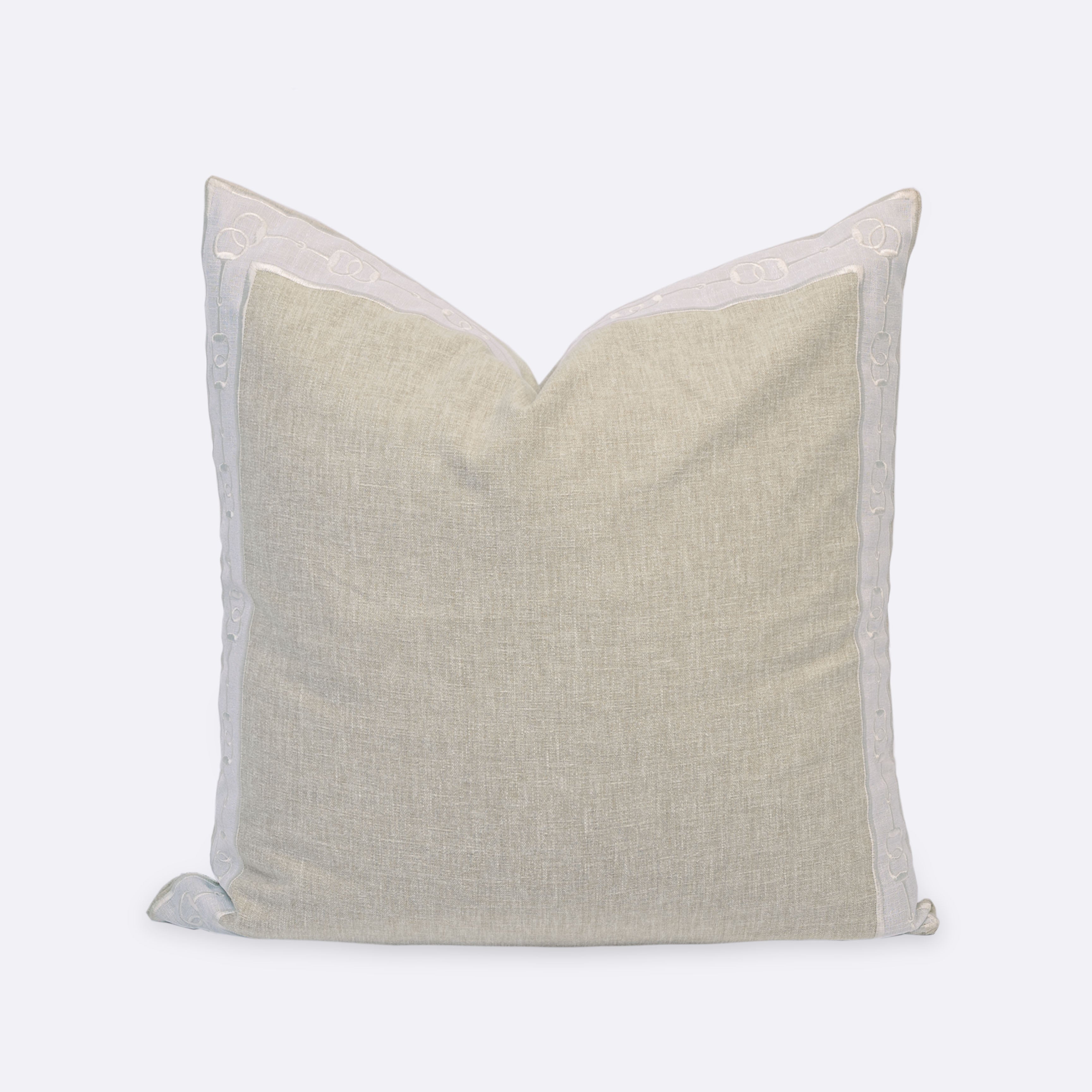 Decorative Cushions in Beige- Linen, 35 cm x 60 cm