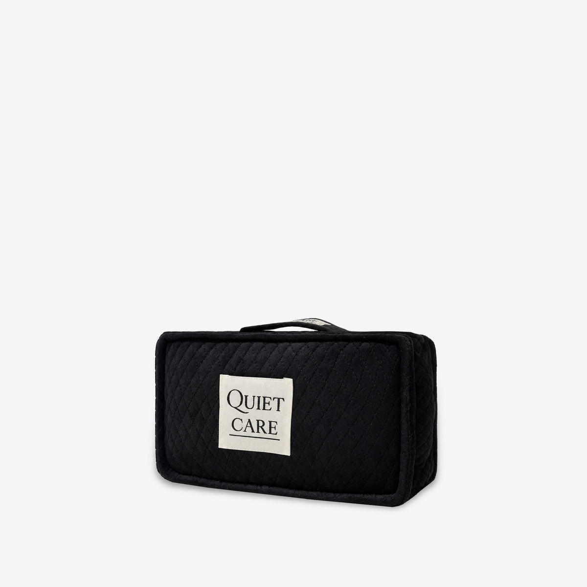 Slim quilted velvet bag shaper, second angle showing minimal depth