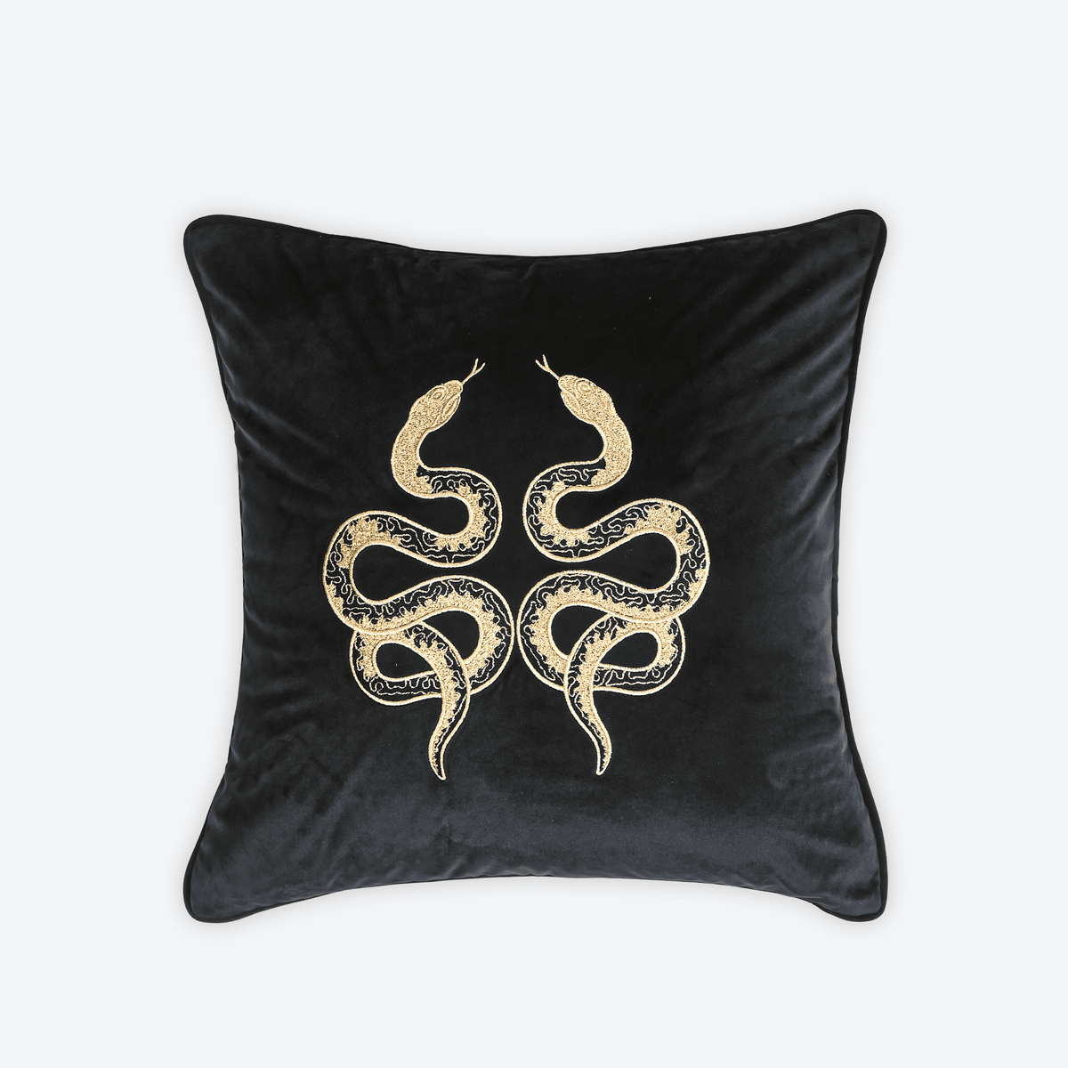 Black Serpentine Cushion Cover