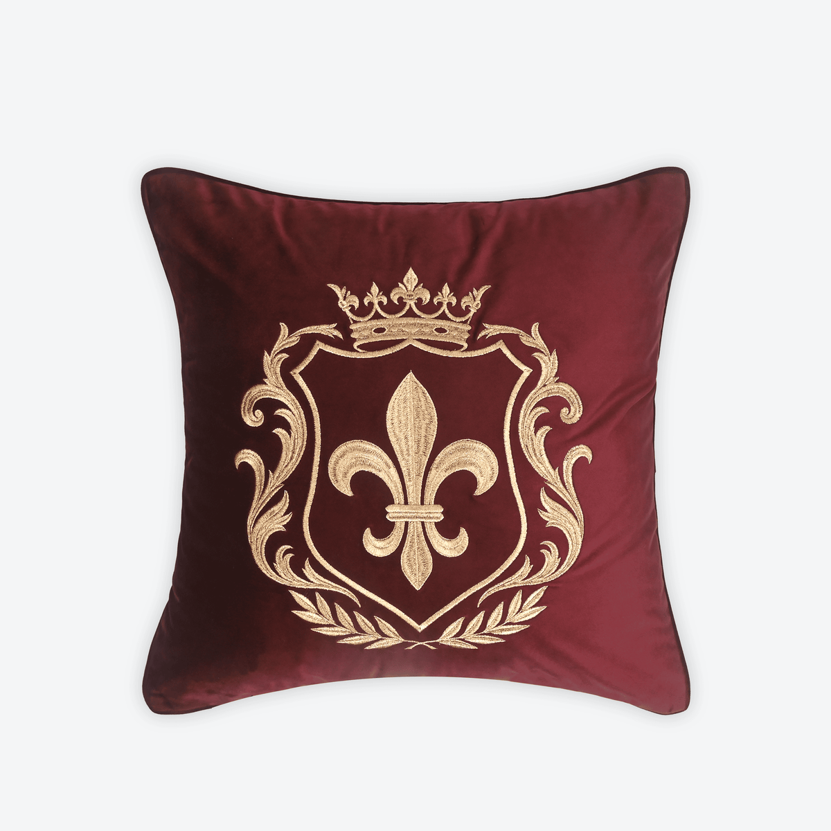 Burgundy Fleur Royale Cushion Cover