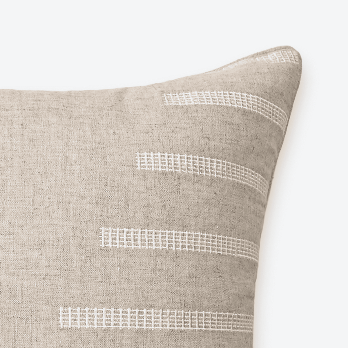 Natural Sandbar Cushion Cover, close-up