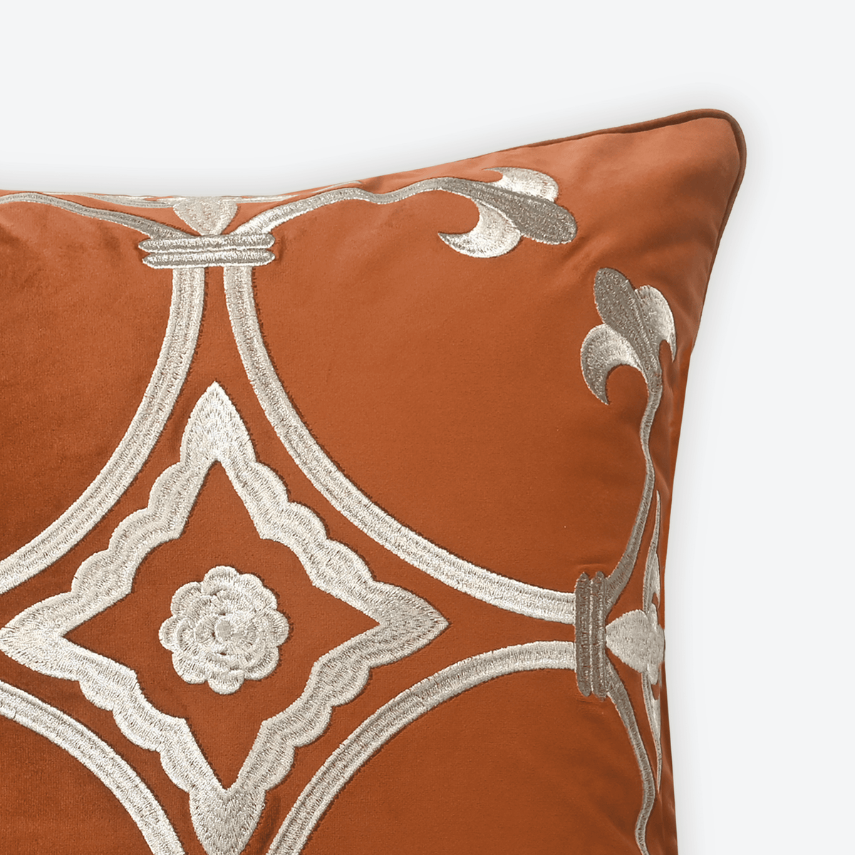 Amber Palazzo Tile Cushion Cover, close-up