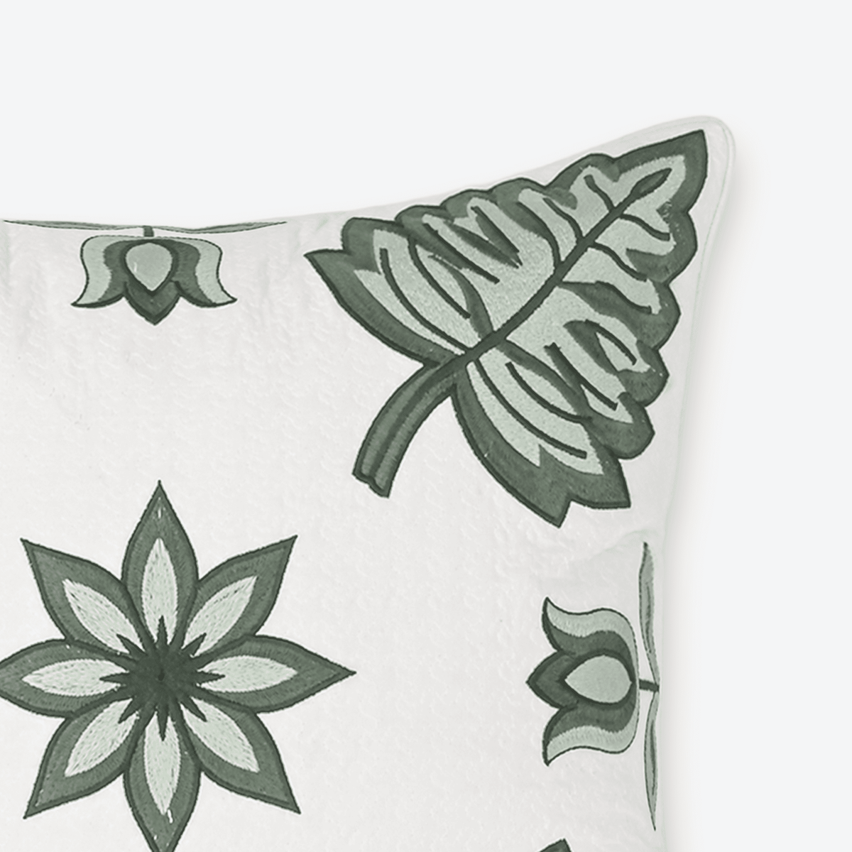 Green Portofino Cushion Cover, close-up