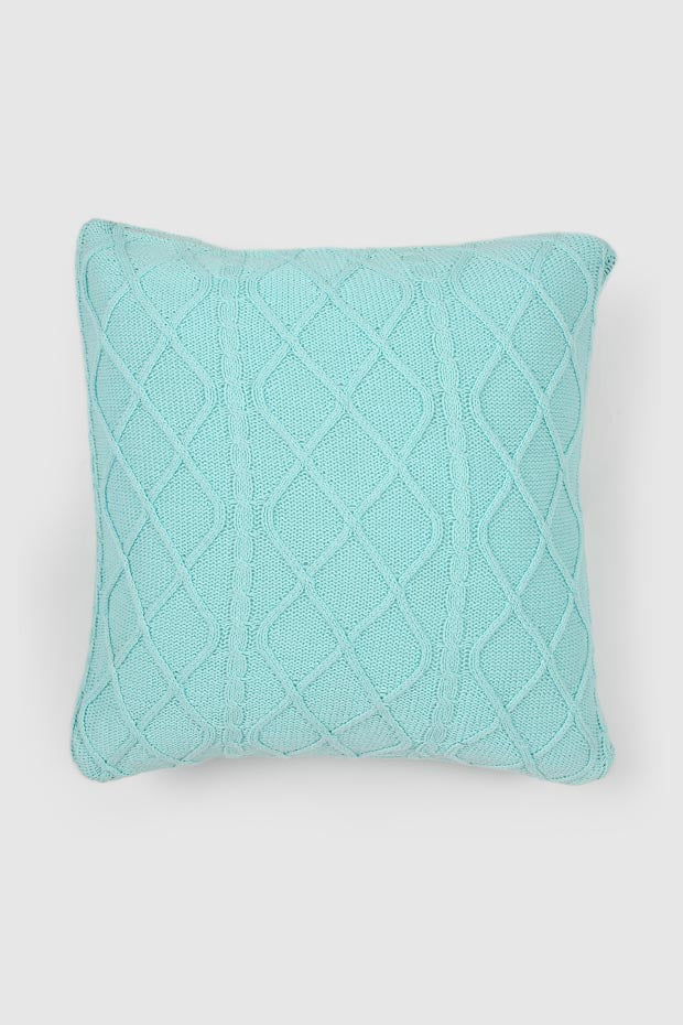 Blue Knit Pillow Cover The Pillow Company